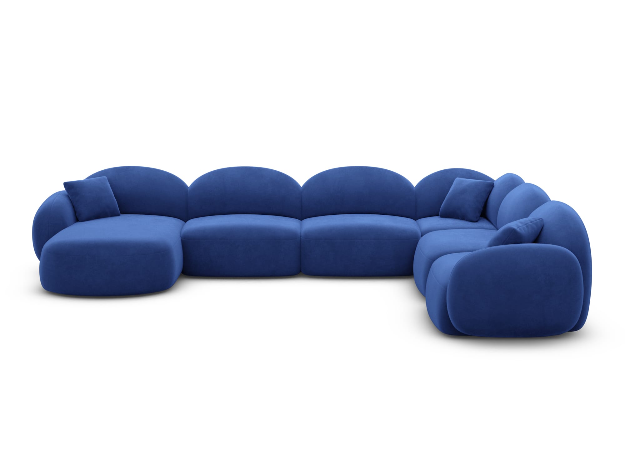 Polster Wohnlandschaft Mirello XXL U-Form Dunkelblau