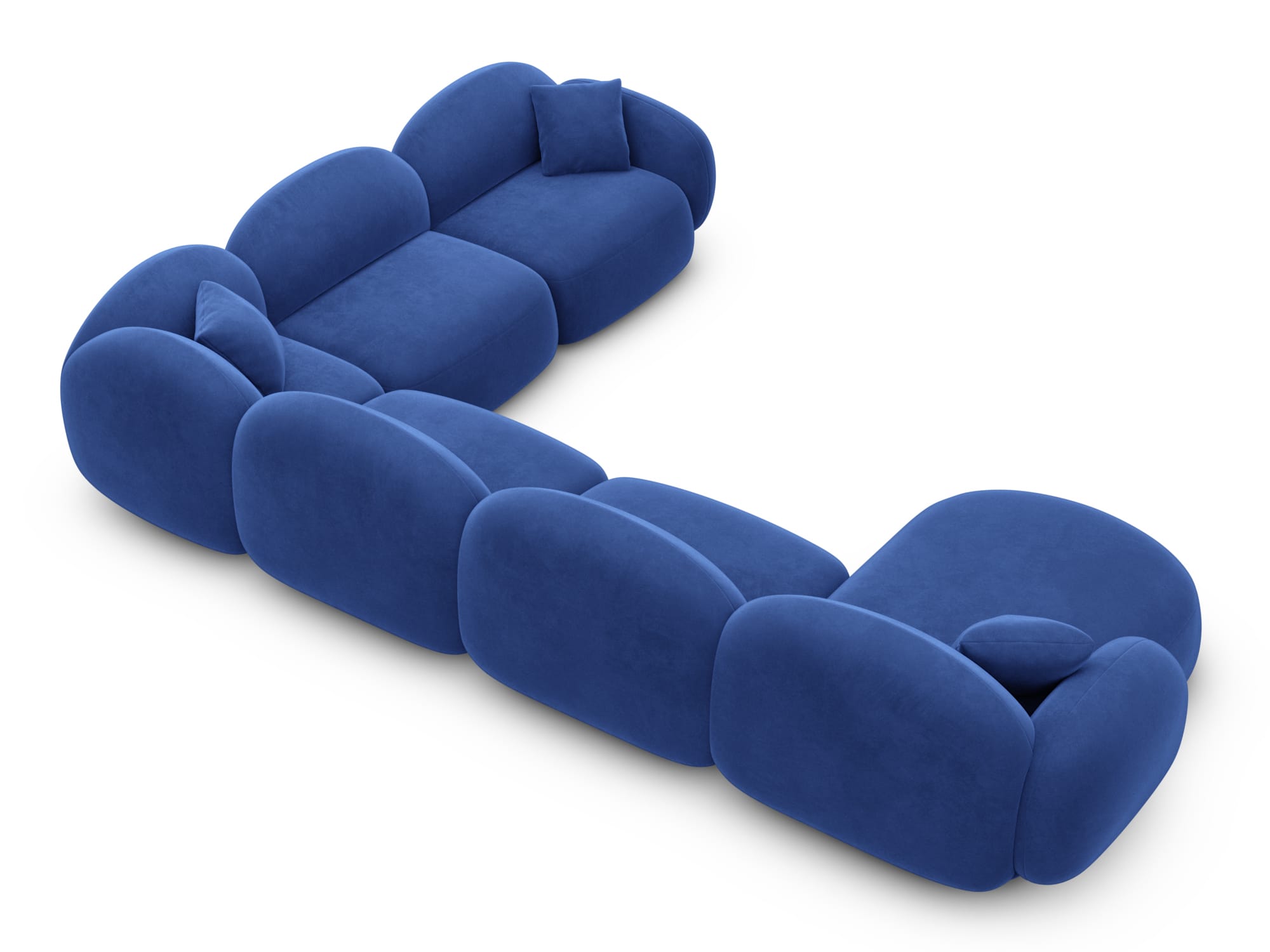 Polster Wohnlandschaft Mirello XXL U-Form Dunkelblau