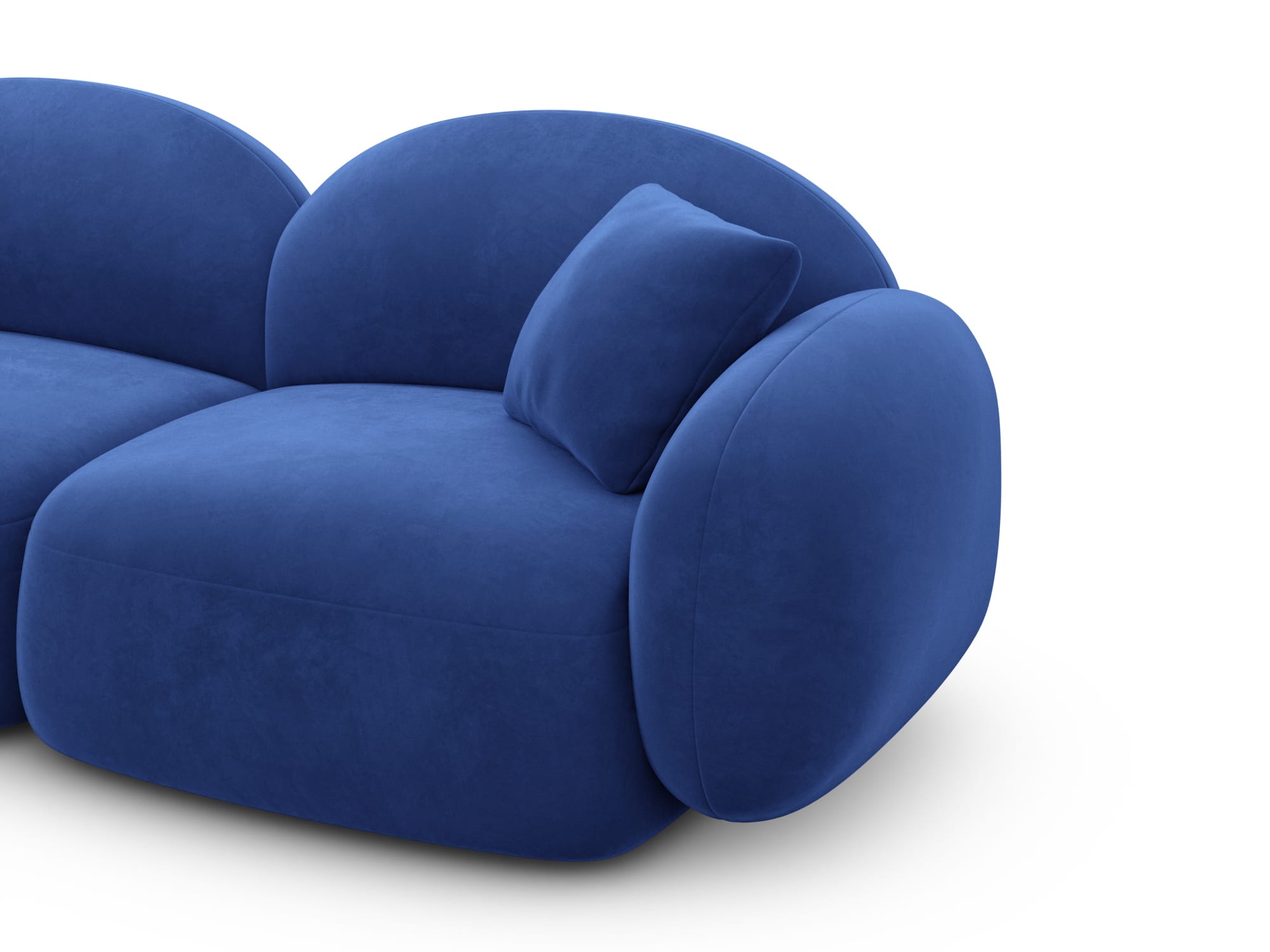 Polster Wohnlandschaft Mirello XXL U-Form Dunkelblau