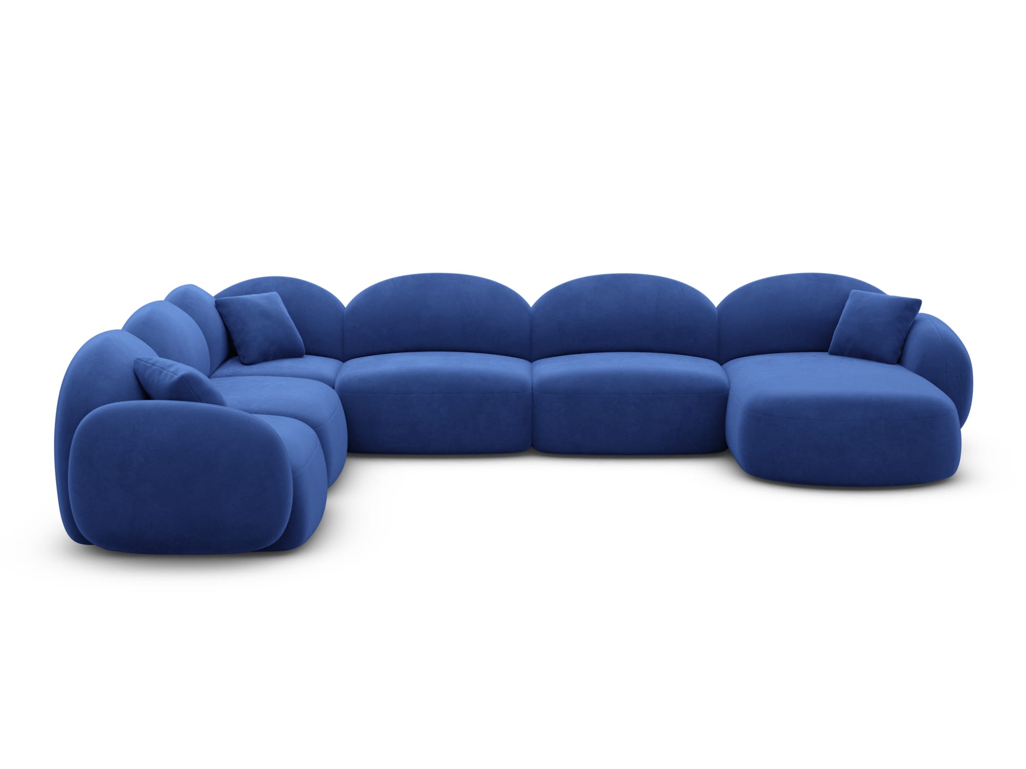 Polster Wohnlandschaft Mirello XXL U-Form Dunkelblau