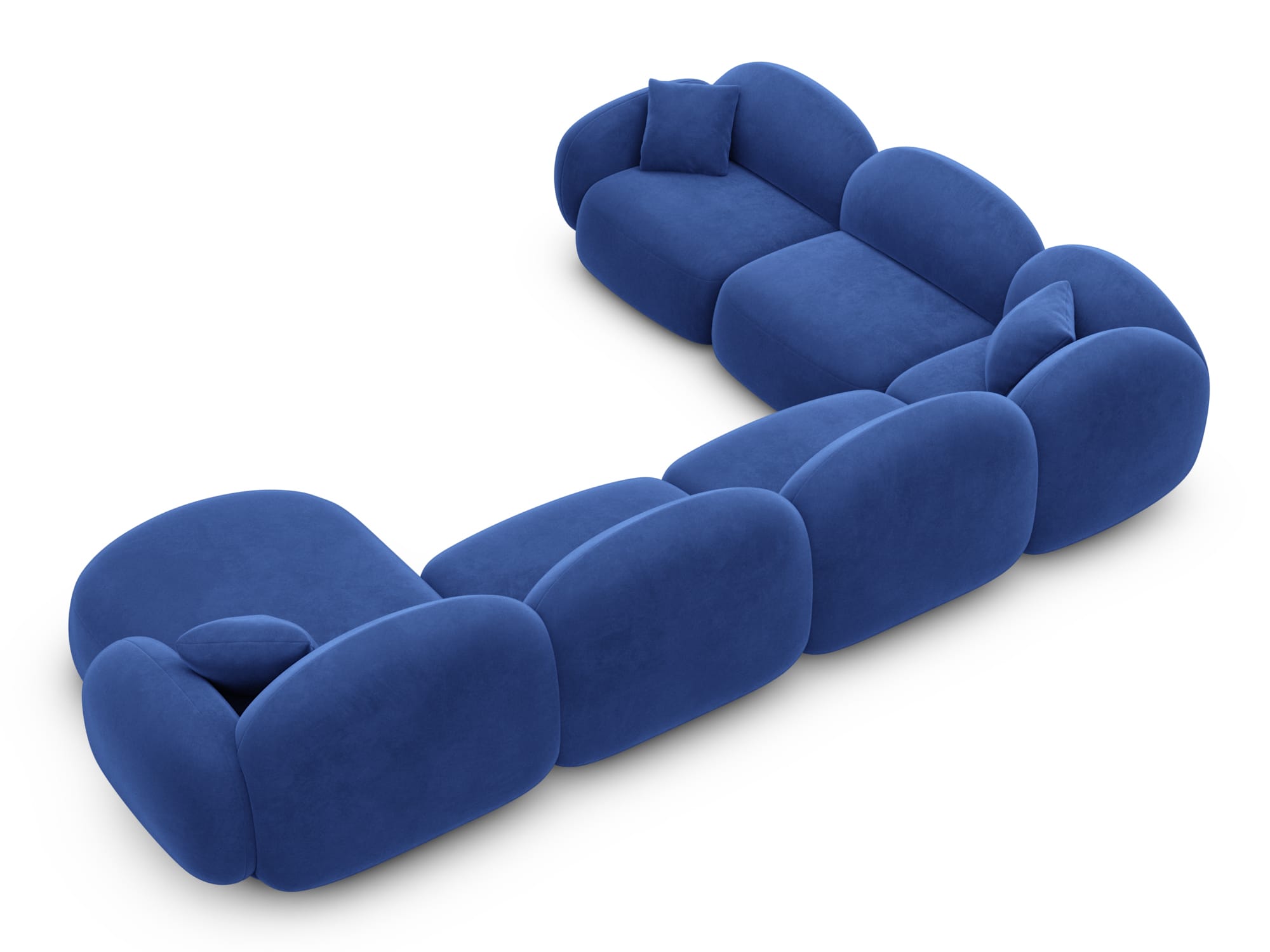 Polster Wohnlandschaft Mirello XXL U-Form Dunkelblau