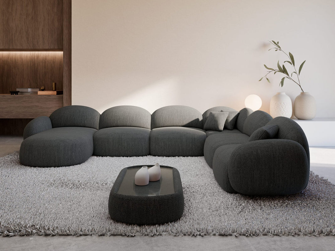 Wohnlandschaft Mirello XXL U-Form in Stoff