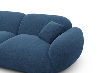 Ecksofa Alcazar L-Form aus Stoff Kurz Dunkelblau