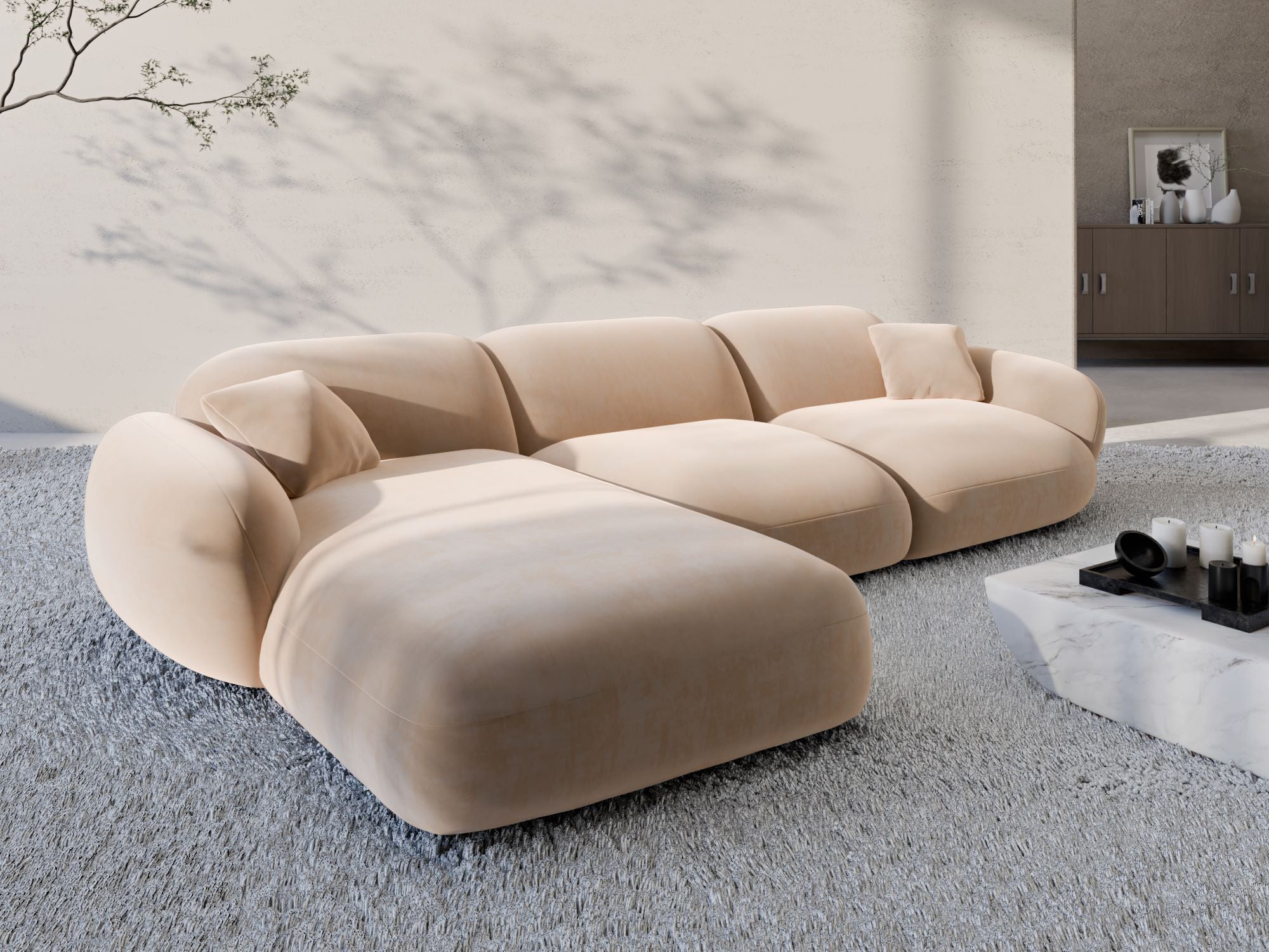 Polster Ecksofa Alcazar L Form kurz