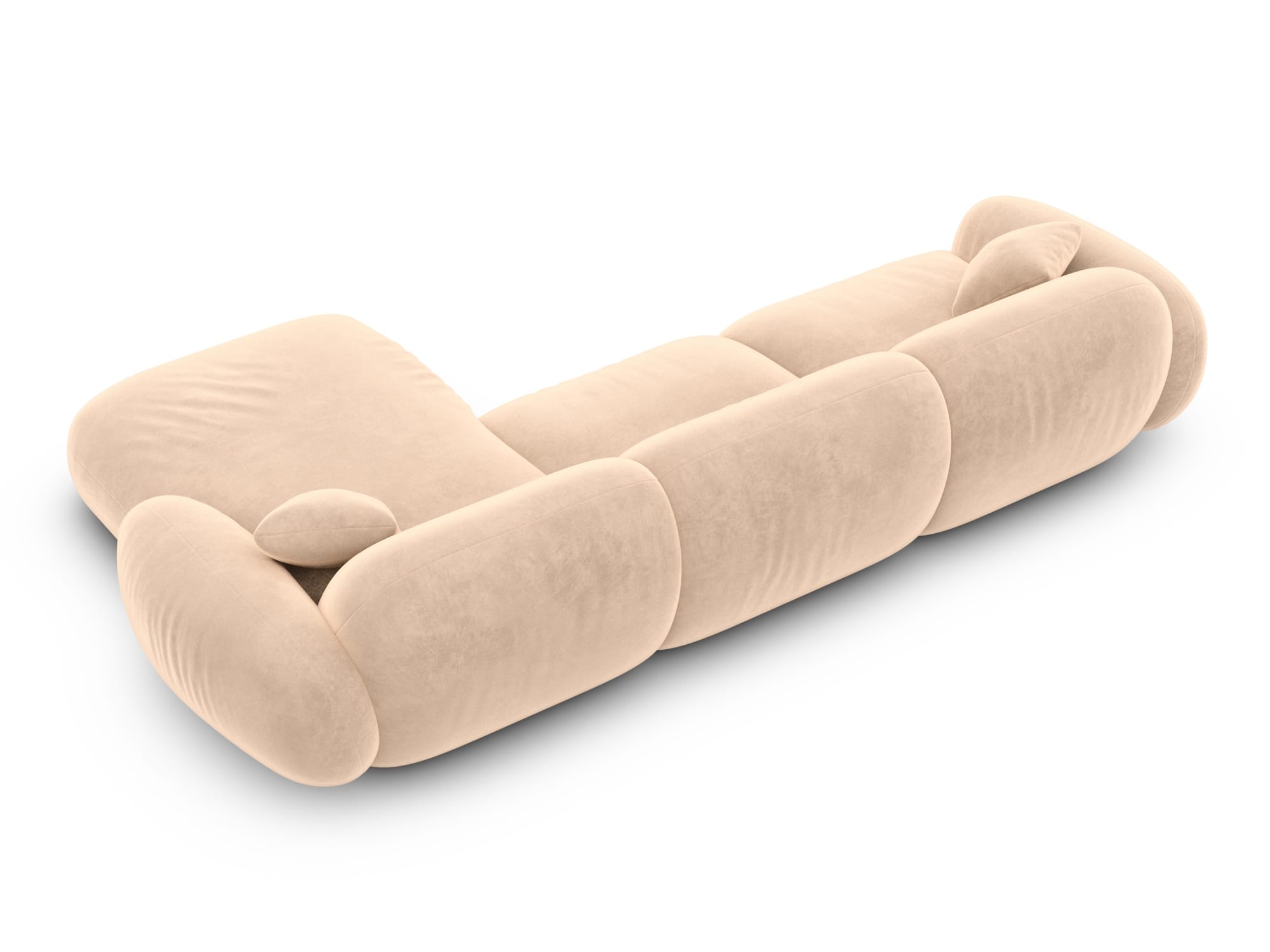 Polster Ecksofa Alcazar L Form kurz Beige