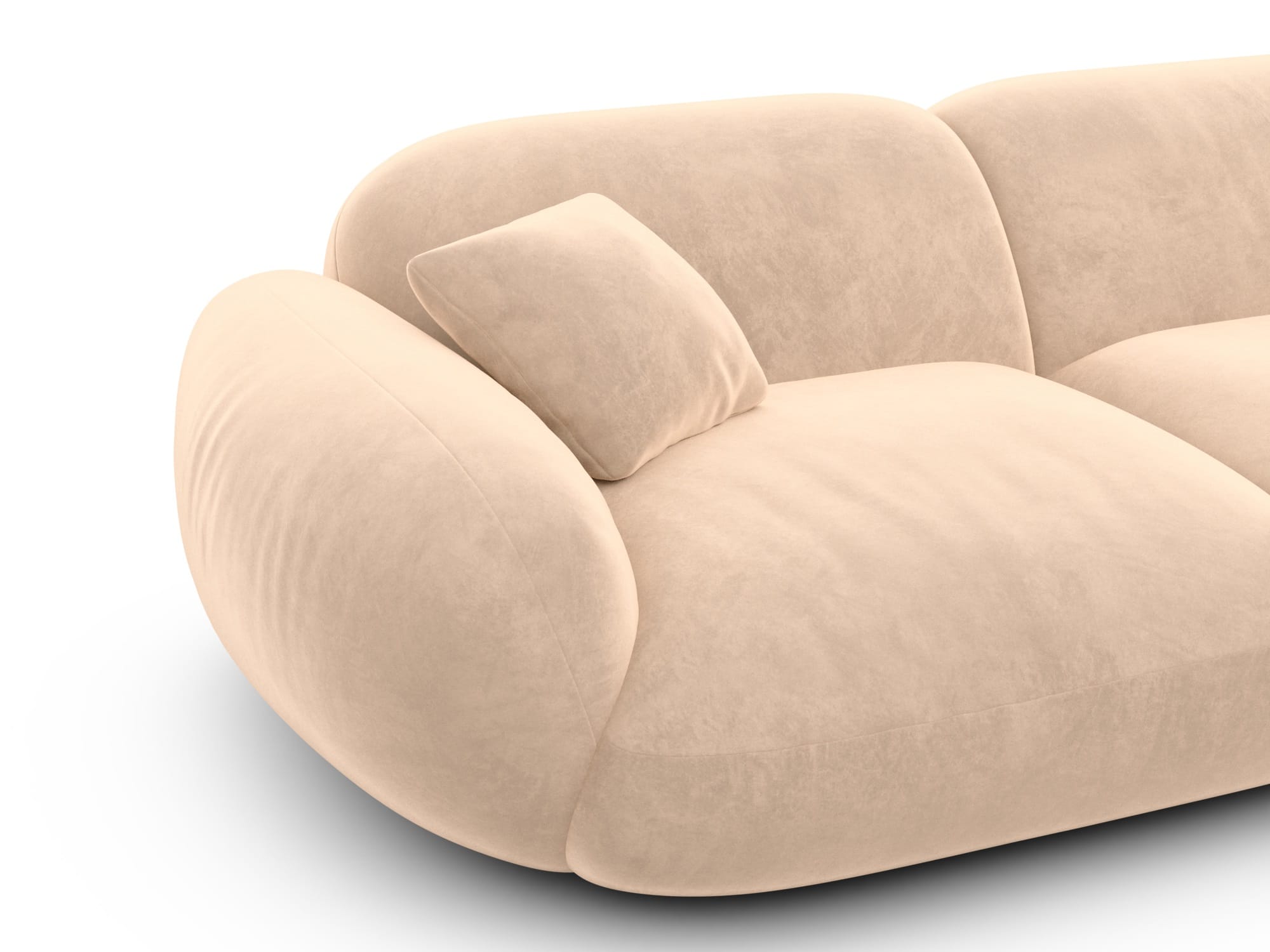 Polster Ecksofa Alcazar L Form kurz Beige