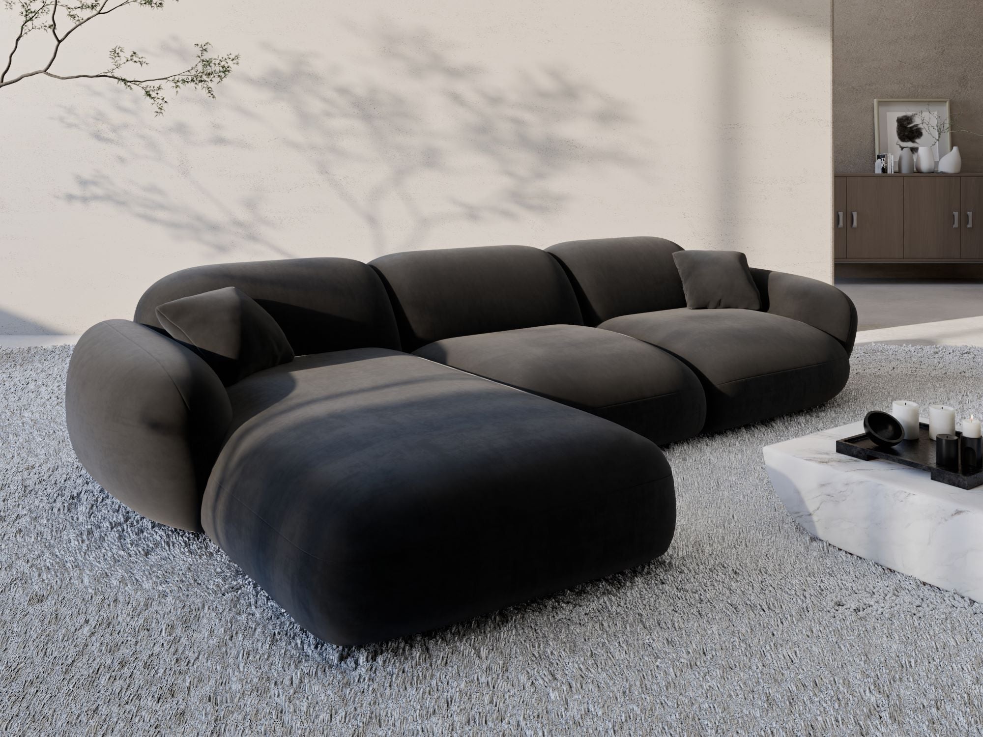 Polster Ecksofa Alcazar L Form kurz