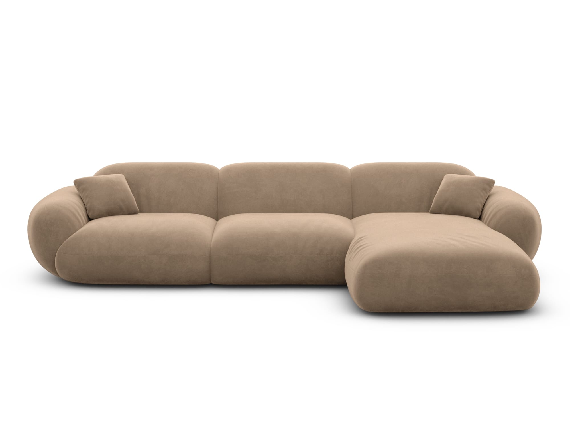 Polster Ecksofa Alcazar L Form kurz Braun