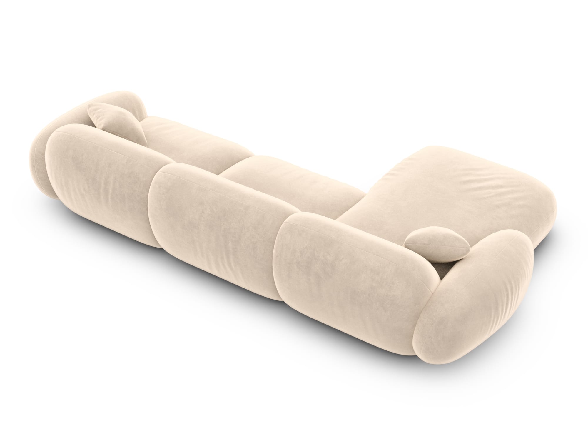 Polster Ecksofa Alcazar L Form kurz Creme