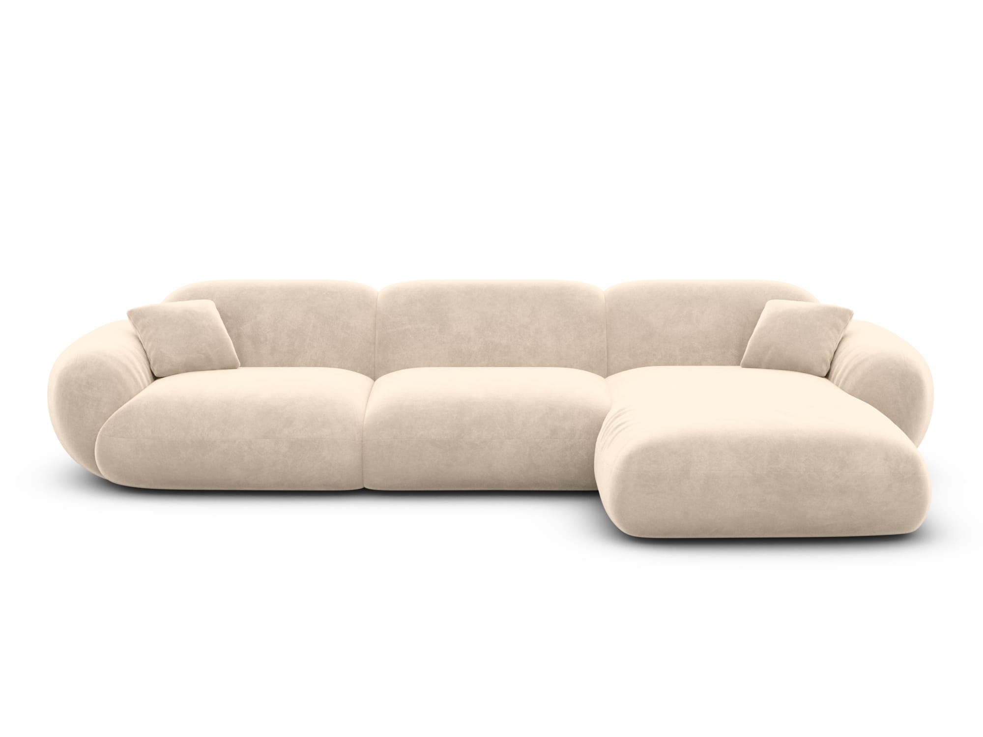 Polster Ecksofa Alcazar L Form kurz Creme