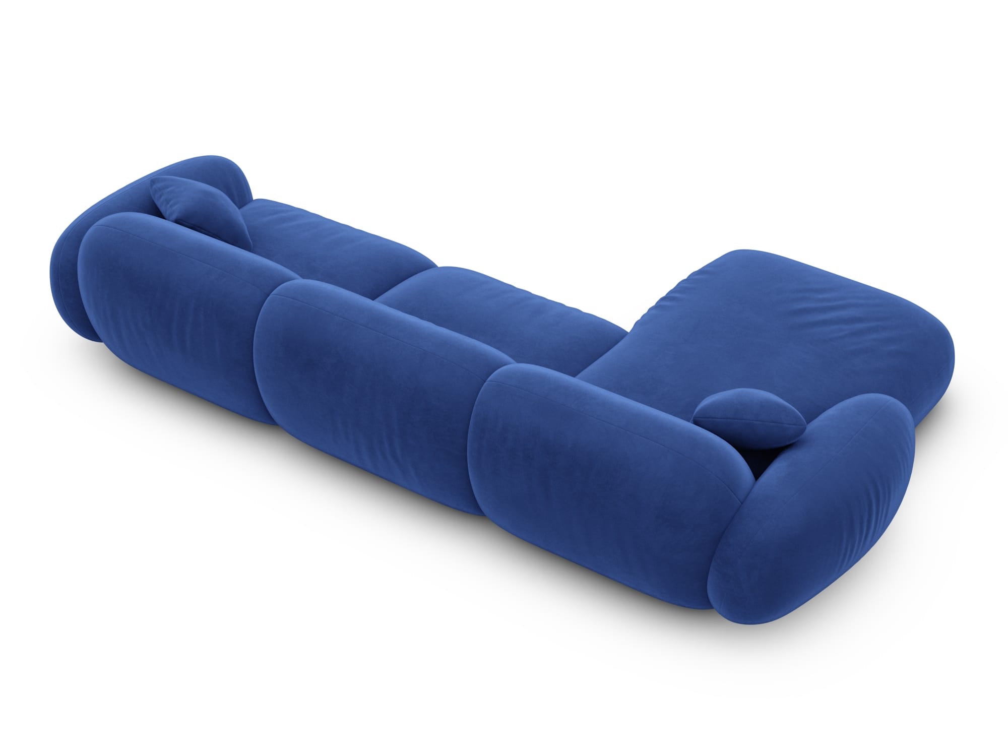 Polster Ecksofa Alcazar L Form kurz Dunkelblau