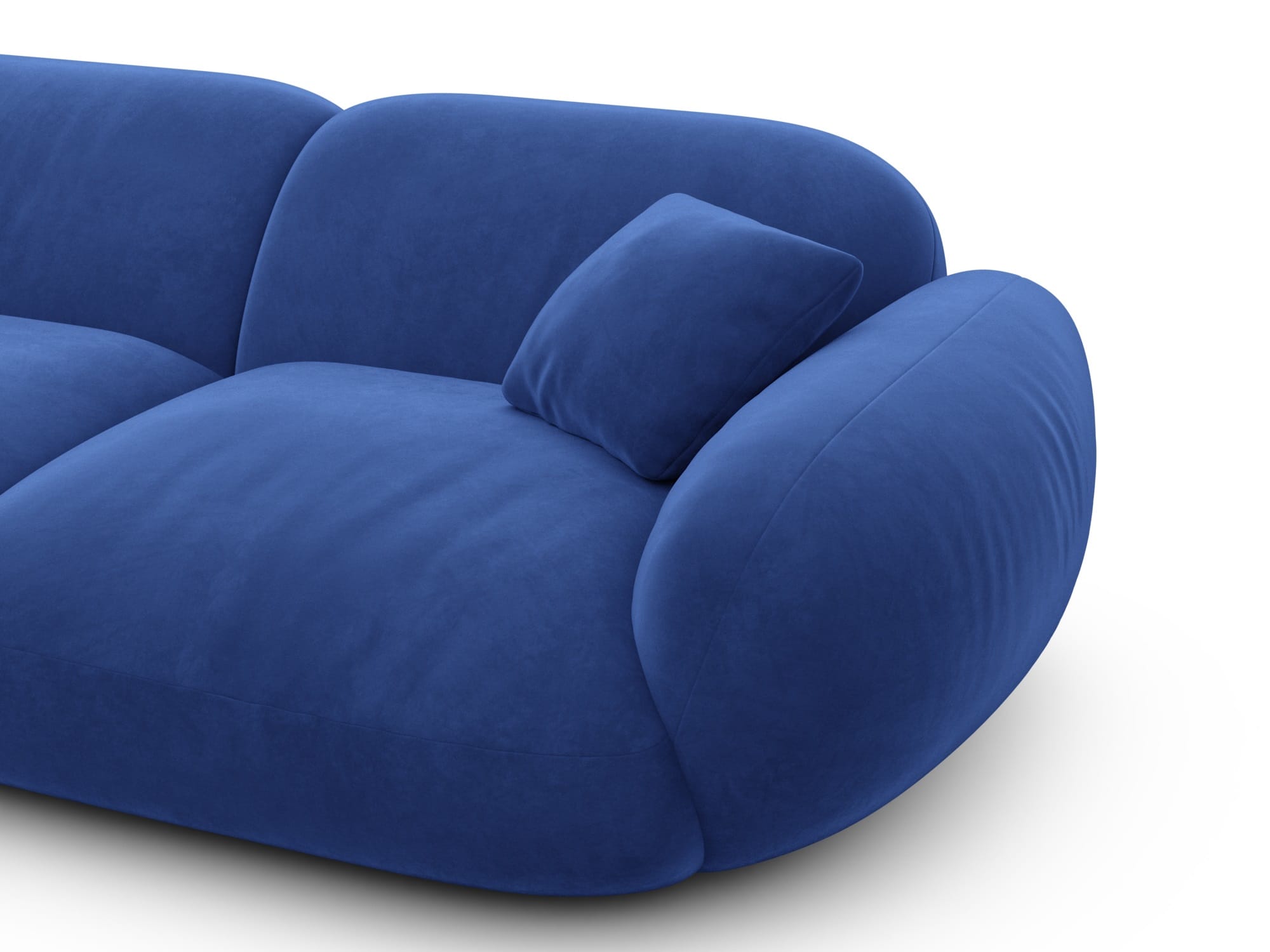 Polster Ecksofa Alcazar L Form kurz Dunkelblau