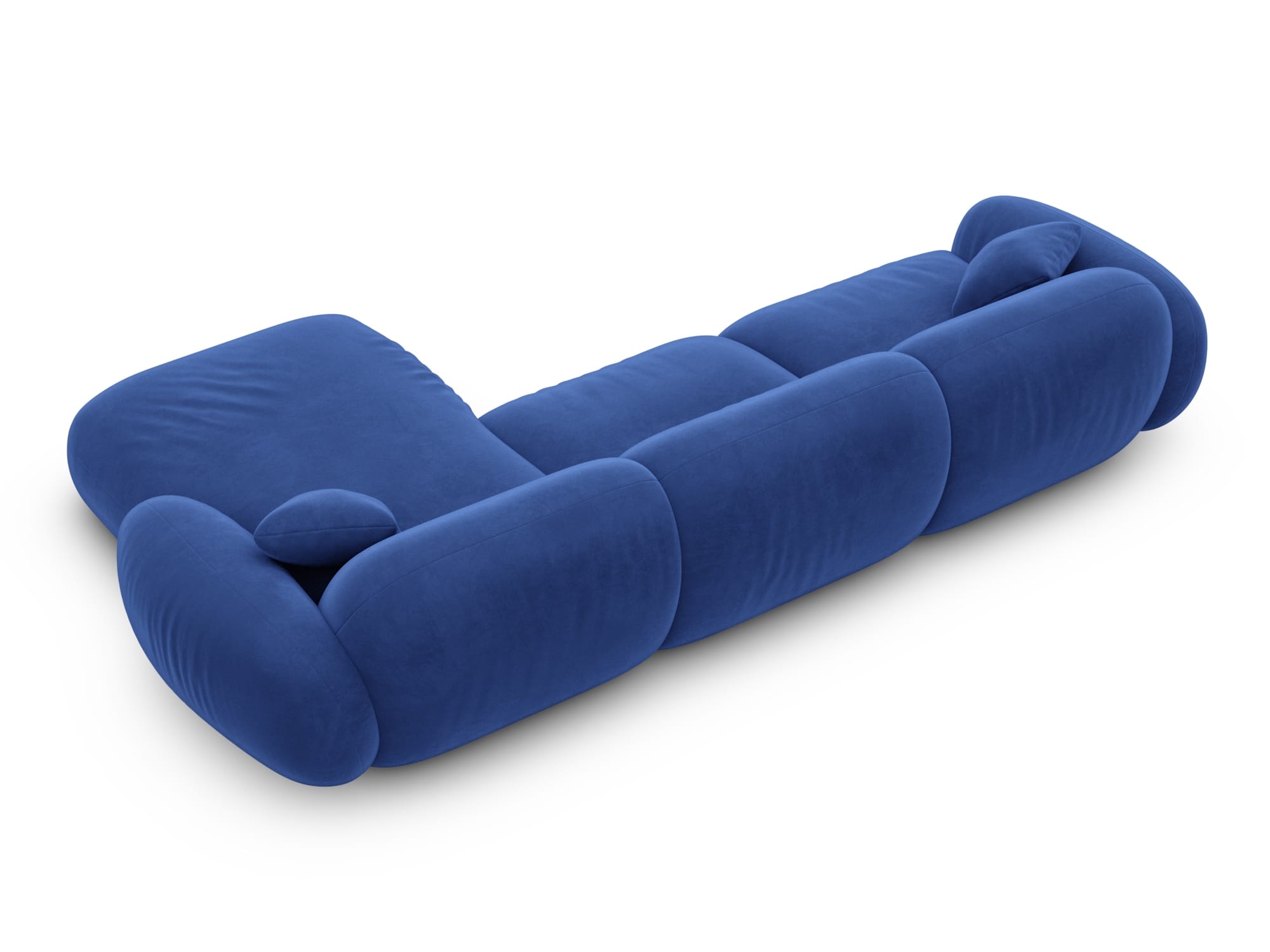 Polster Ecksofa Alcazar L Form kurz Dunkelblau