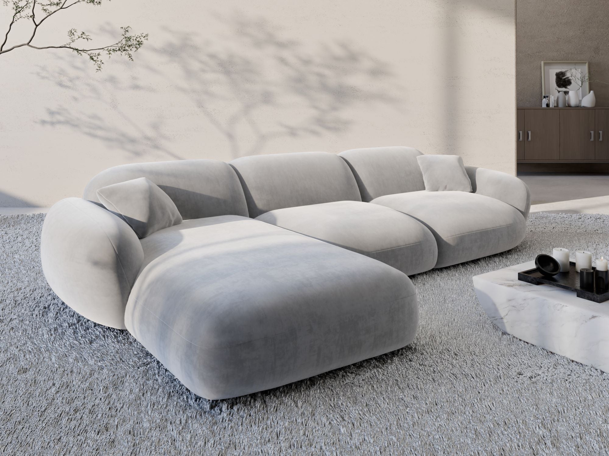 Polster Ecksofa Alcazar L Form kurz
