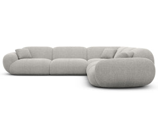 Ecksofa Alcazar L-Form aus Stoff Hellgrau