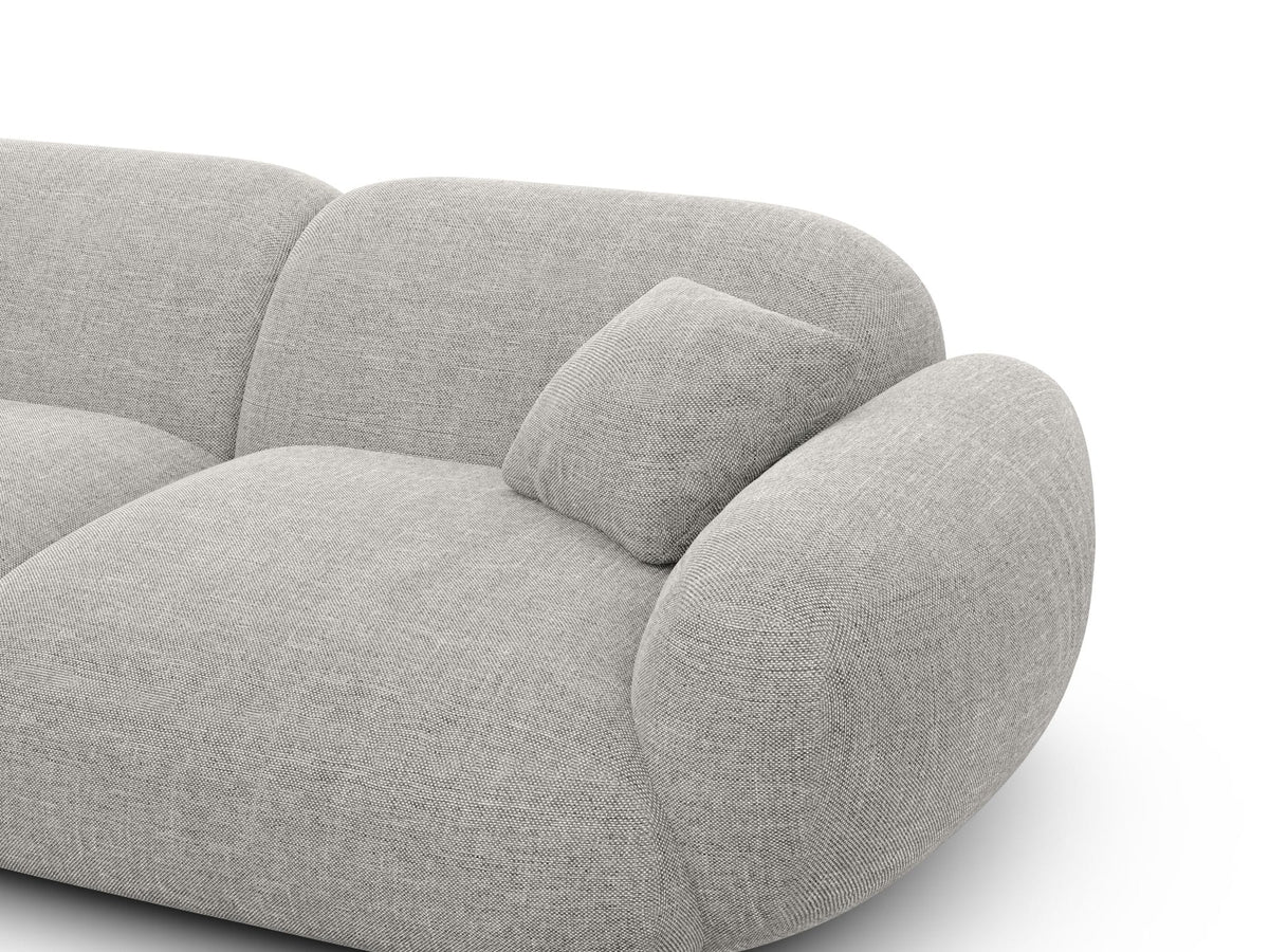 Ecksofa Alcazar L-Form aus Stoff Hellgrau