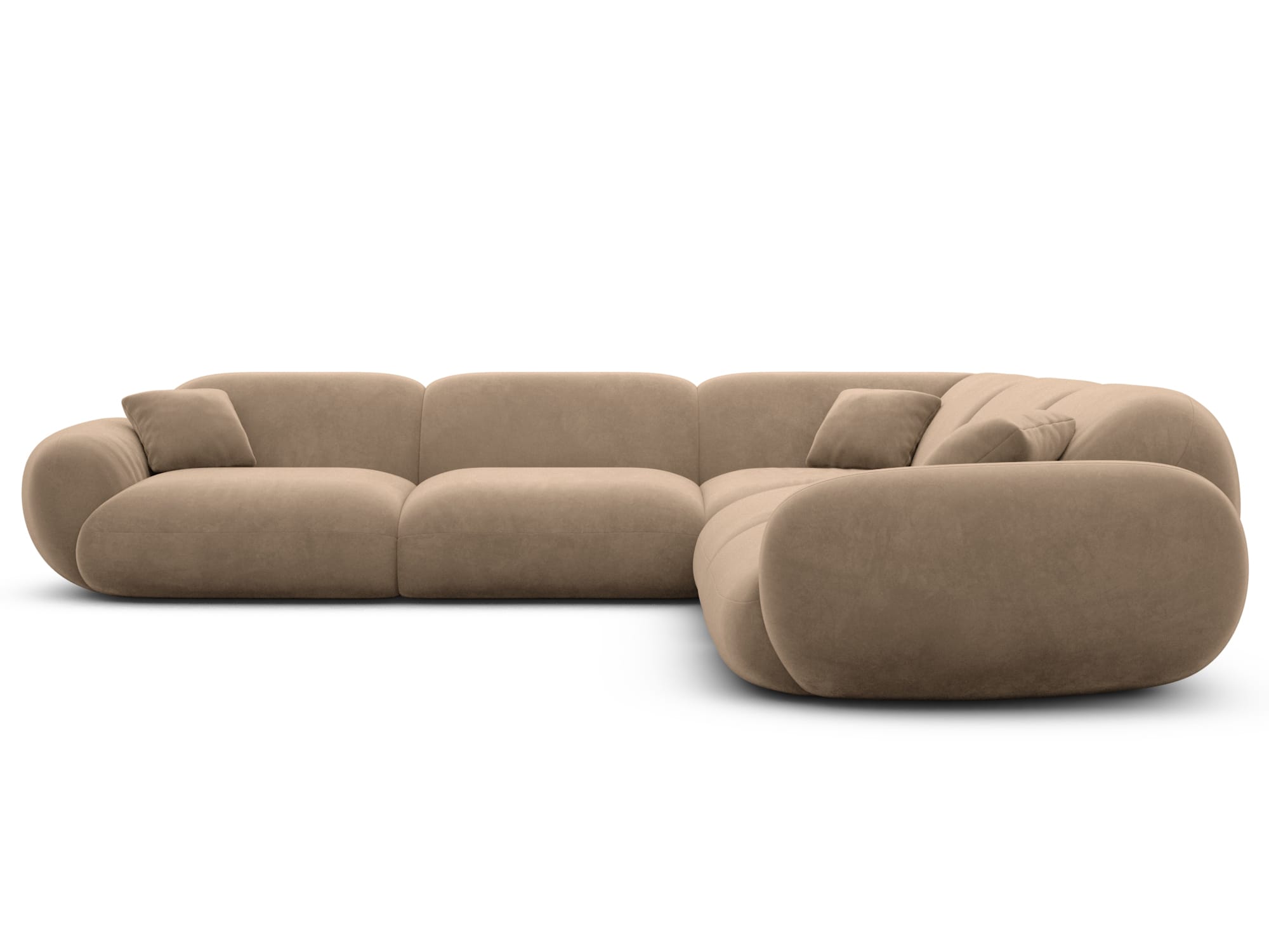 Polster Ecksofa Alcazar L Form Braun