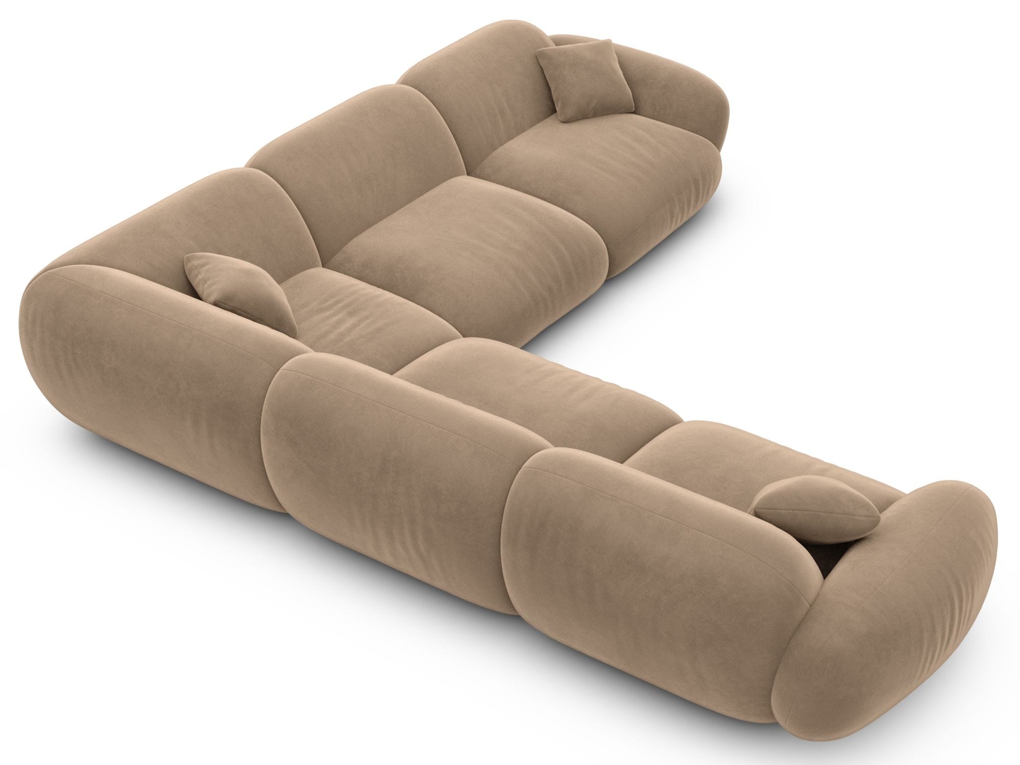 Polster Ecksofa Alcazar L Form Braun