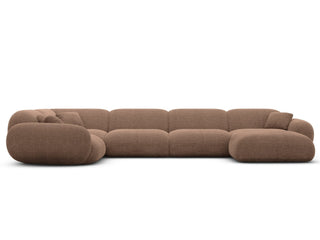 XL Stoff Wohnlandschaft Alcazar U-Form Braun