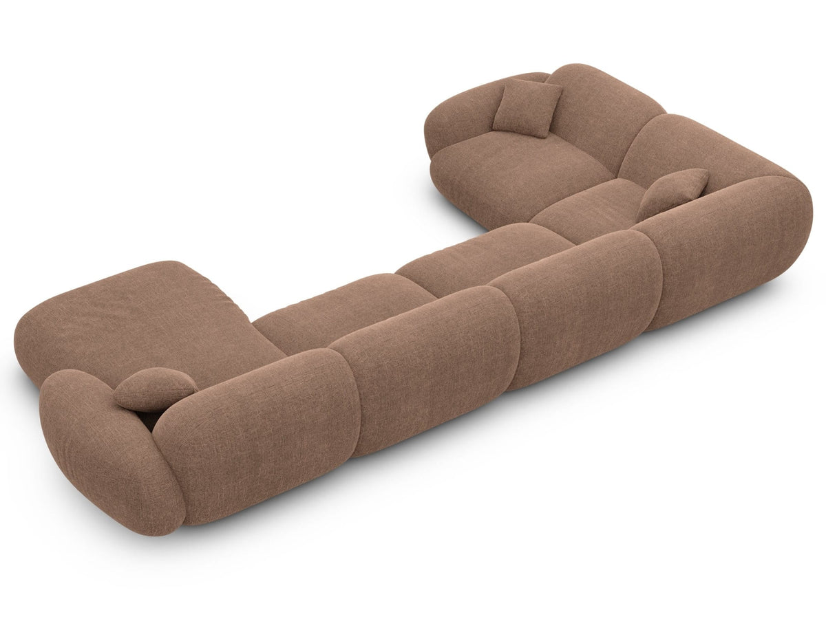 XL Stoff Wohnlandschaft Alcazar U-Form Braun