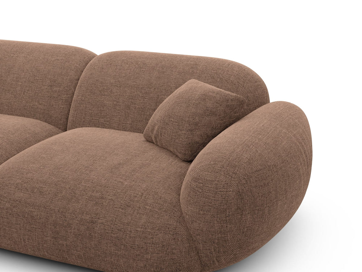 XL Stoff Wohnlandschaft Alcazar U-Form Braun
