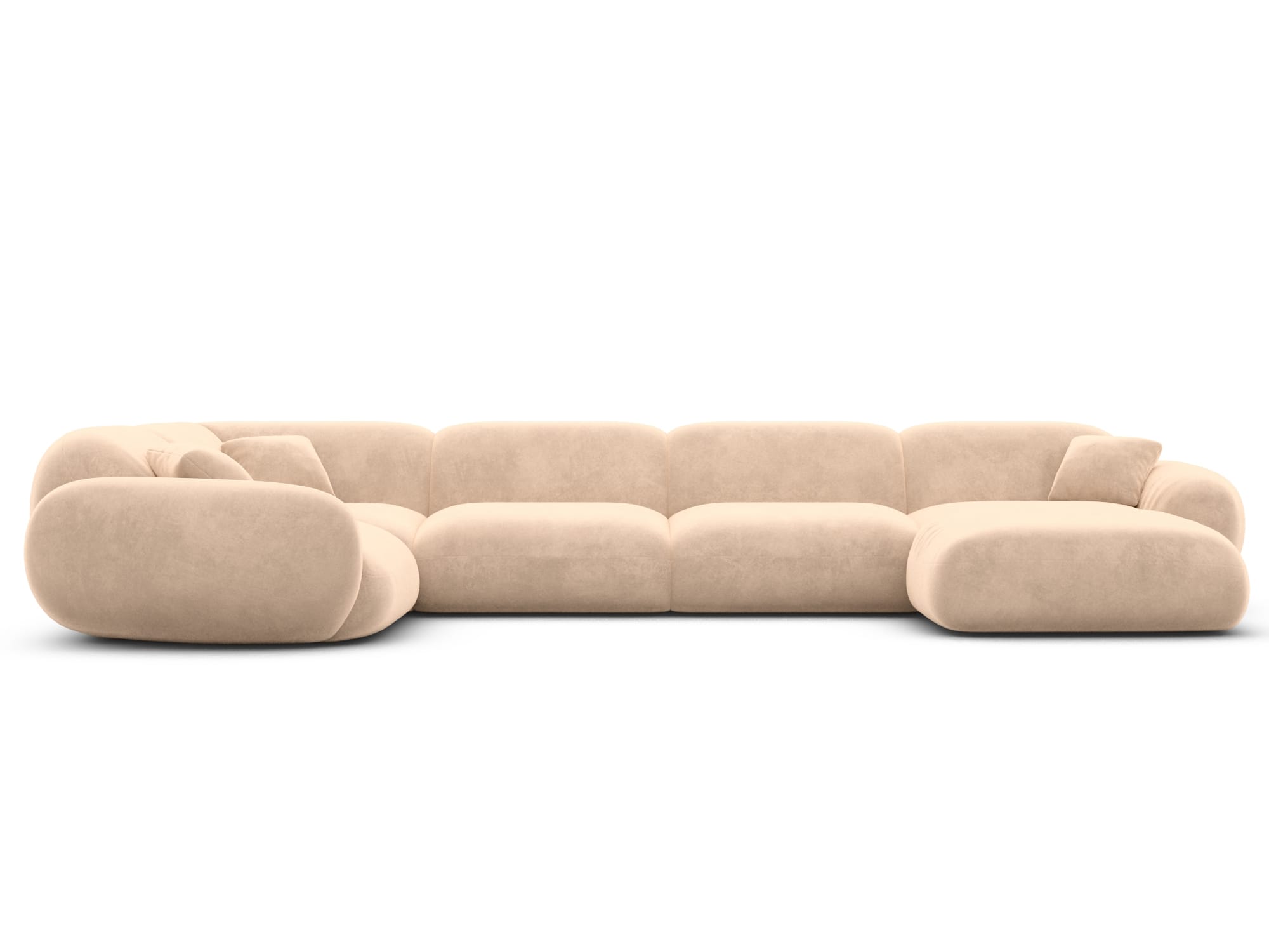 XL Stoff Wohnlandschaft Alcazar U-Form beige