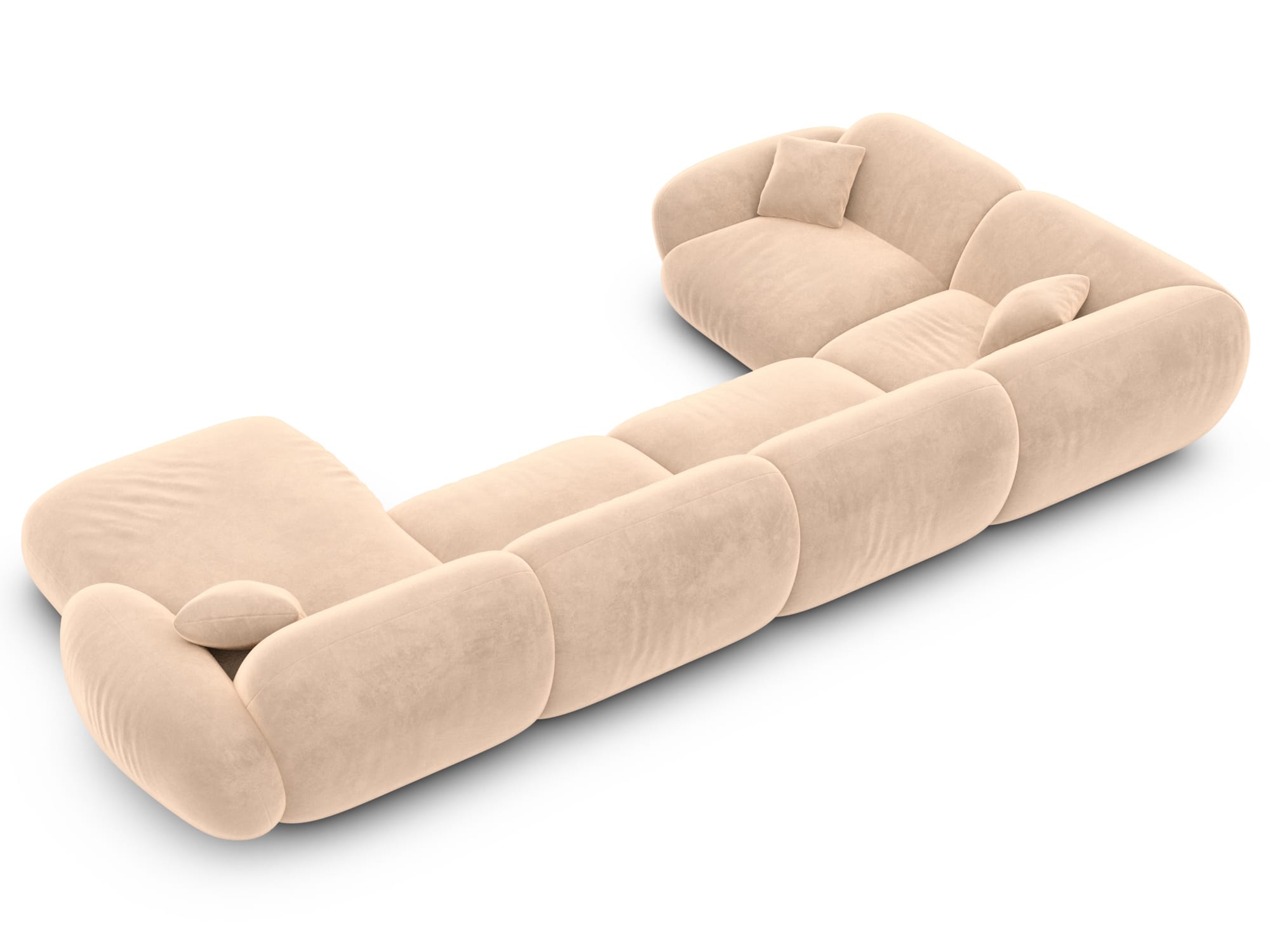 XL Stoff Wohnlandschaft Alcazar U-Form beige