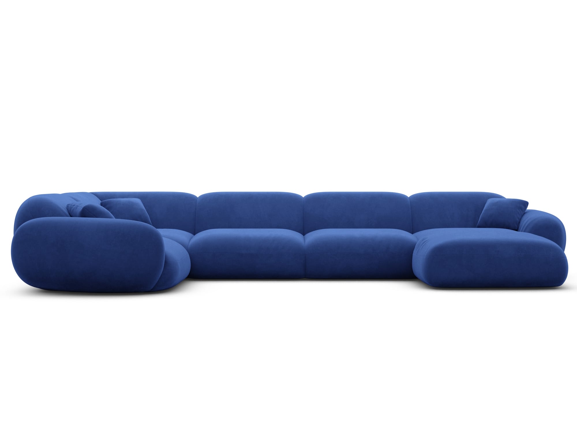 XL Stoff Wohnlandschaft Alcazar dunkelblau