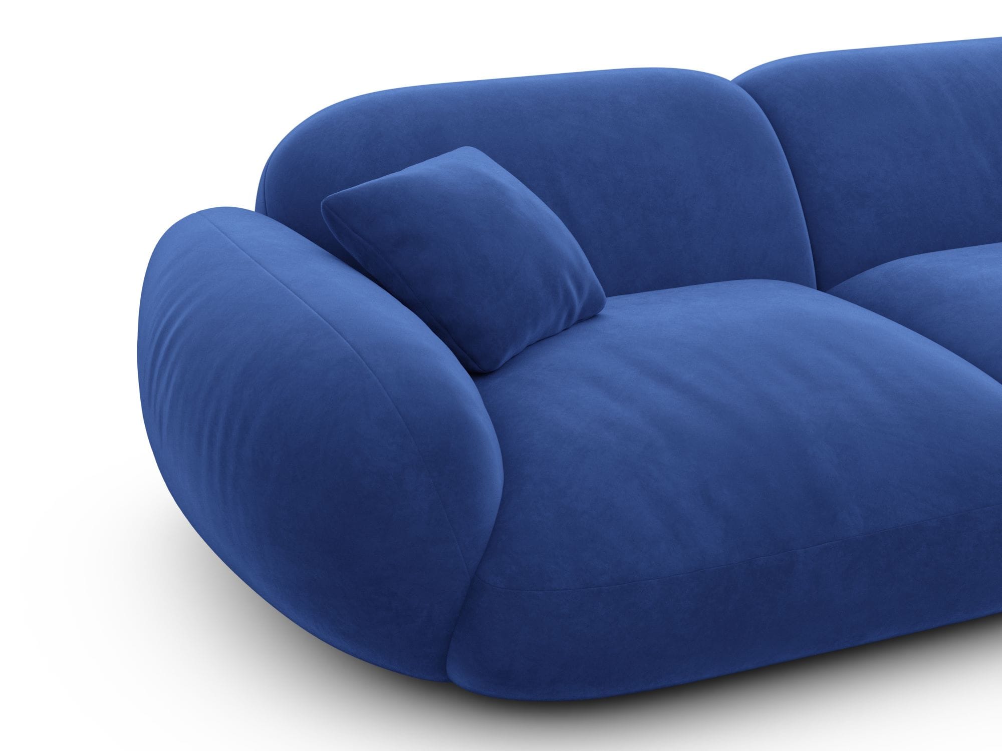 XL Stoff Wohnlandschaft Alcazar dunkelblau