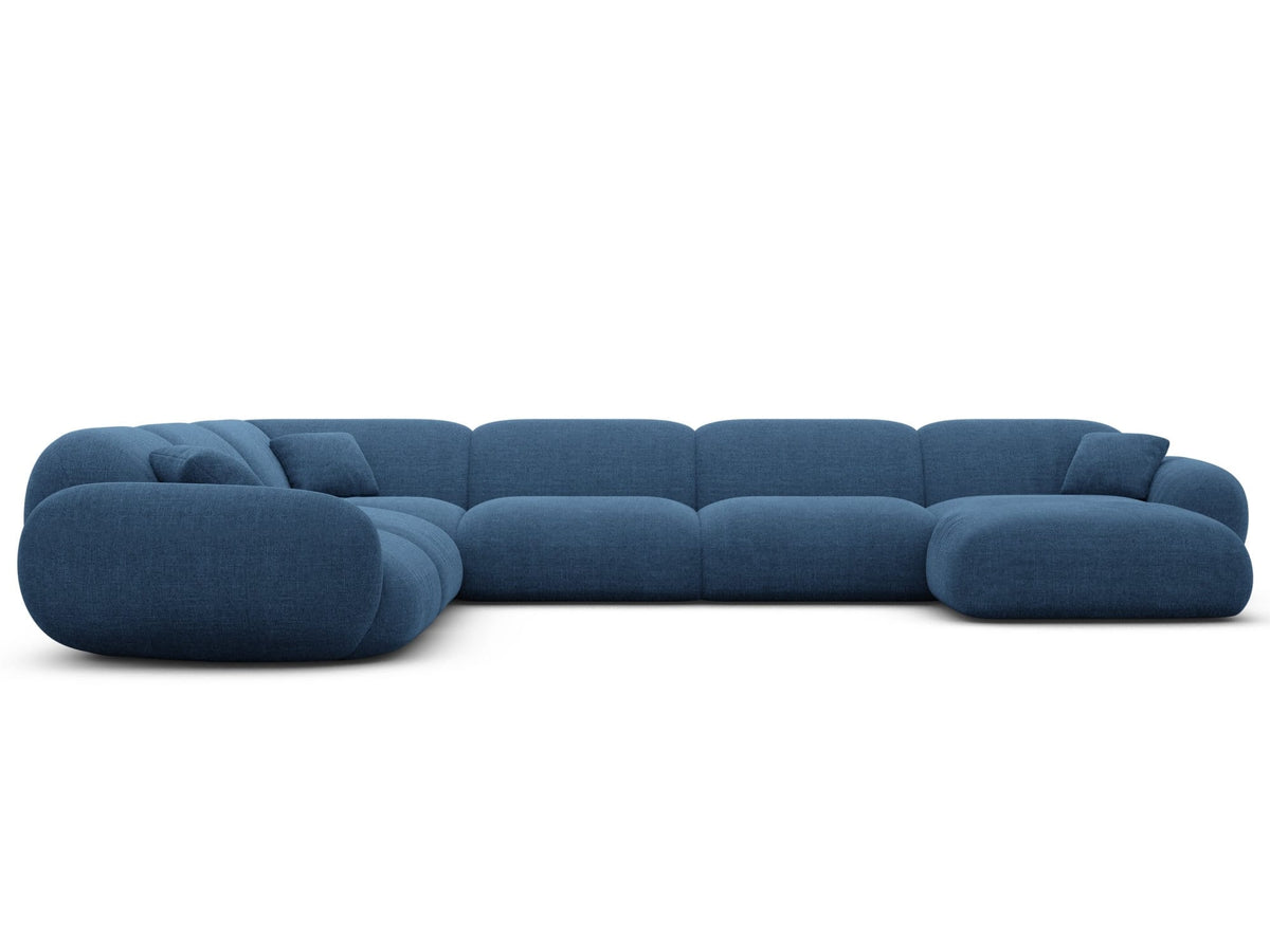 Wohnlandschaft Alcazar XXL U-Form in Stoff Dunkelblau