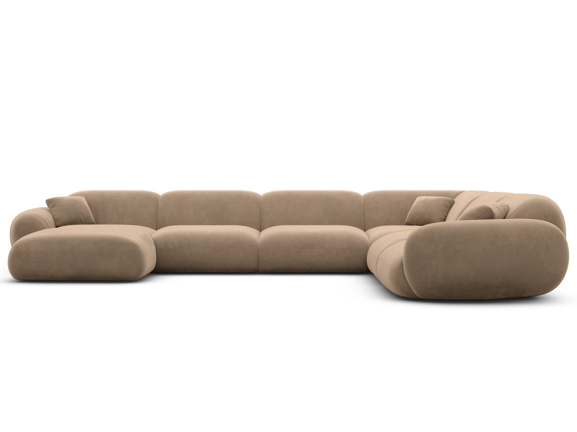 Polster Wohnlandschaft Alcazar XXL U-Form Braun