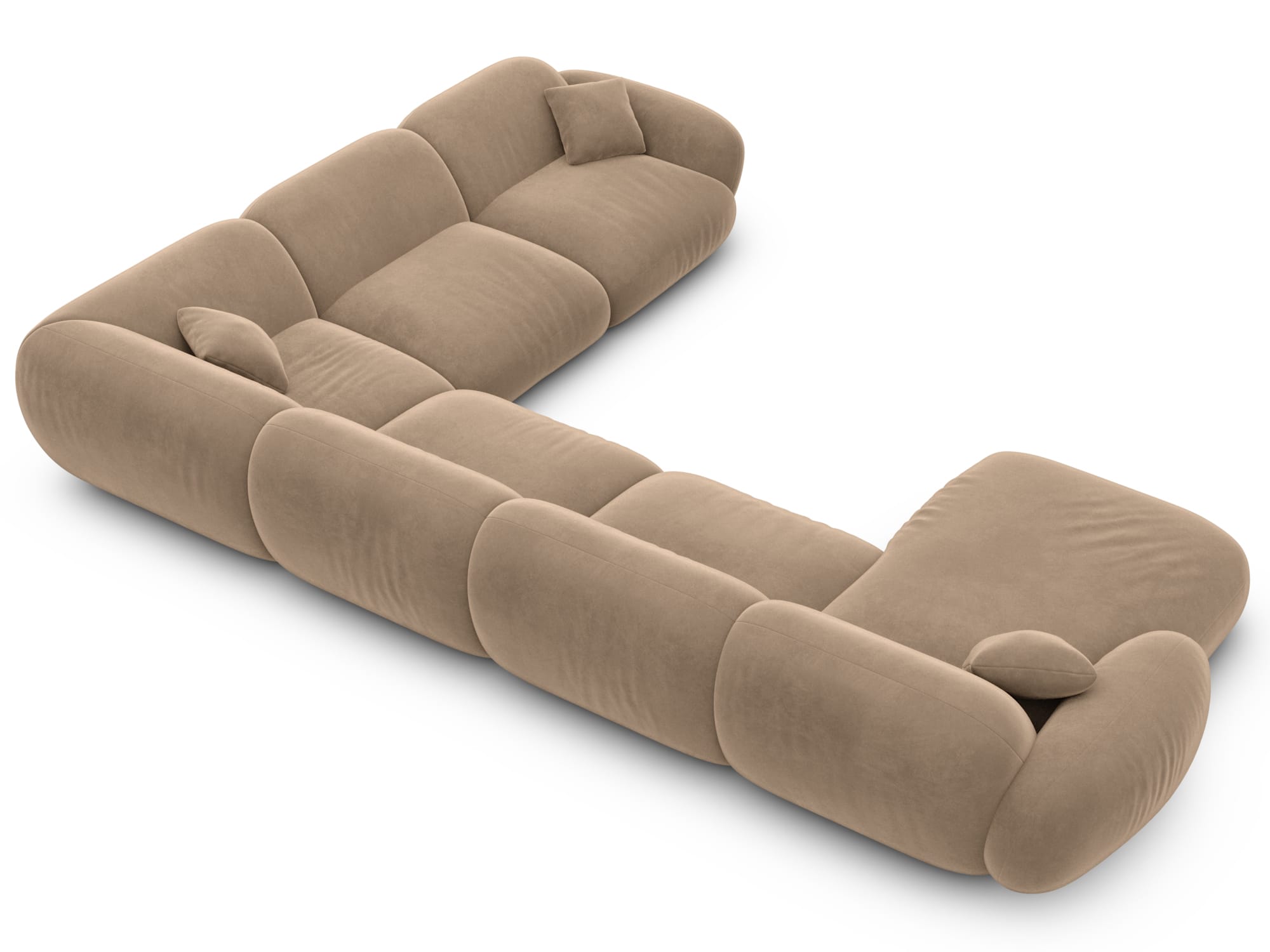 Polster Wohnlandschaft Alcazar XXL U-Form Braun