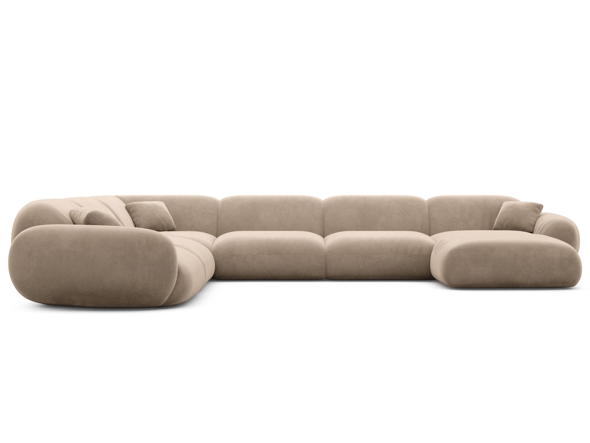 Polster Wohnlandschaft Alcazar XXL U-Form Braun