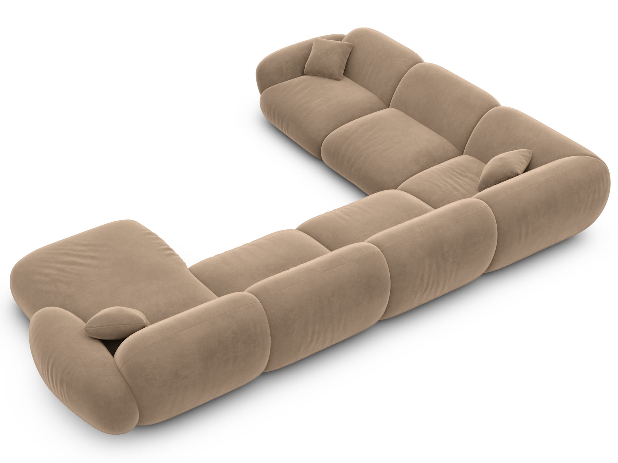 Polster Wohnlandschaft Alcazar XXL U-Form Braun