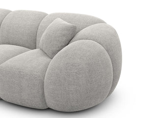 Wohnlandschaft Valderosa XL U-Form in Stoff Hellgrau