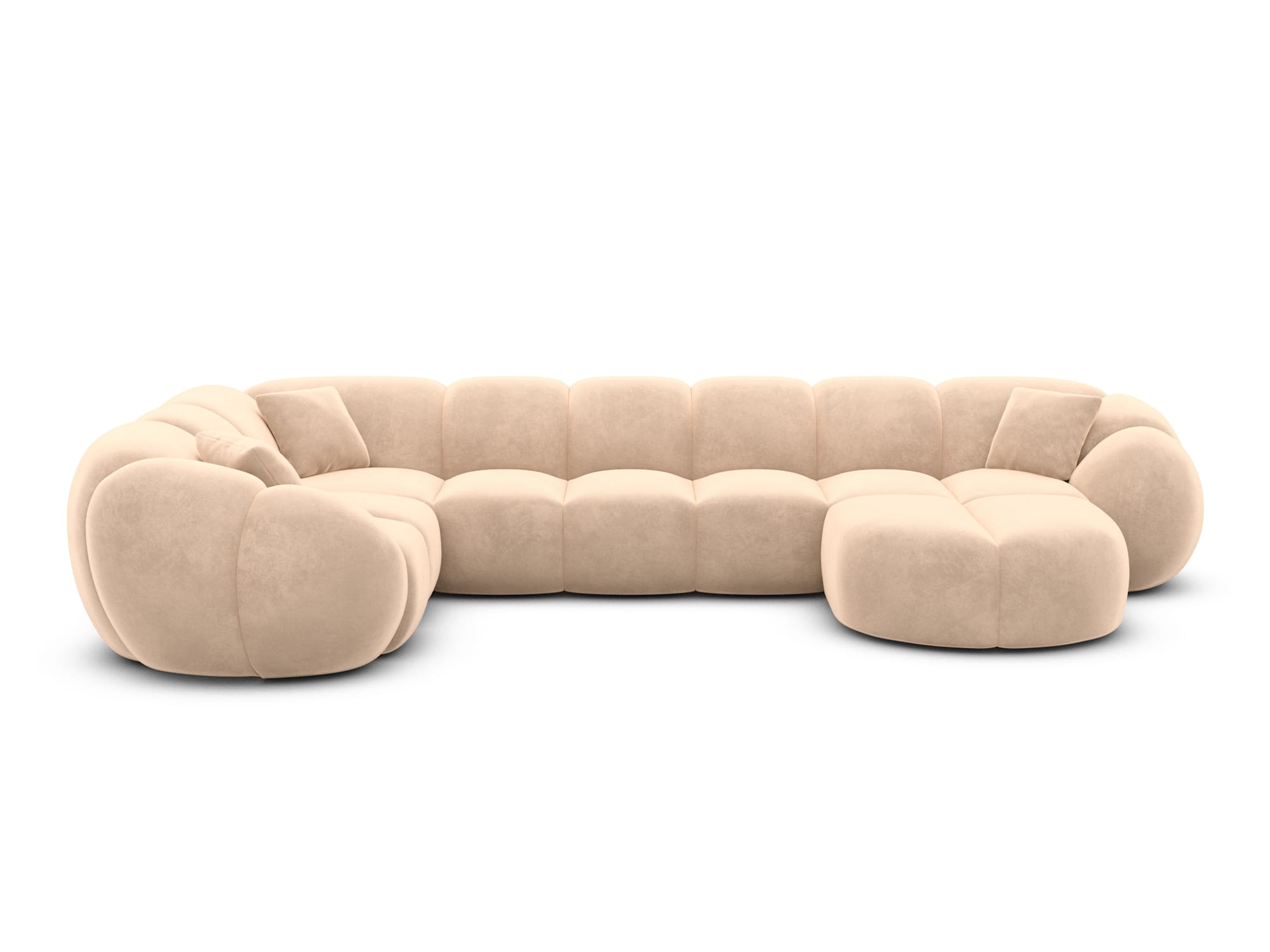 Polster Wohnlandschaft Valderosa XL U-Form Beige