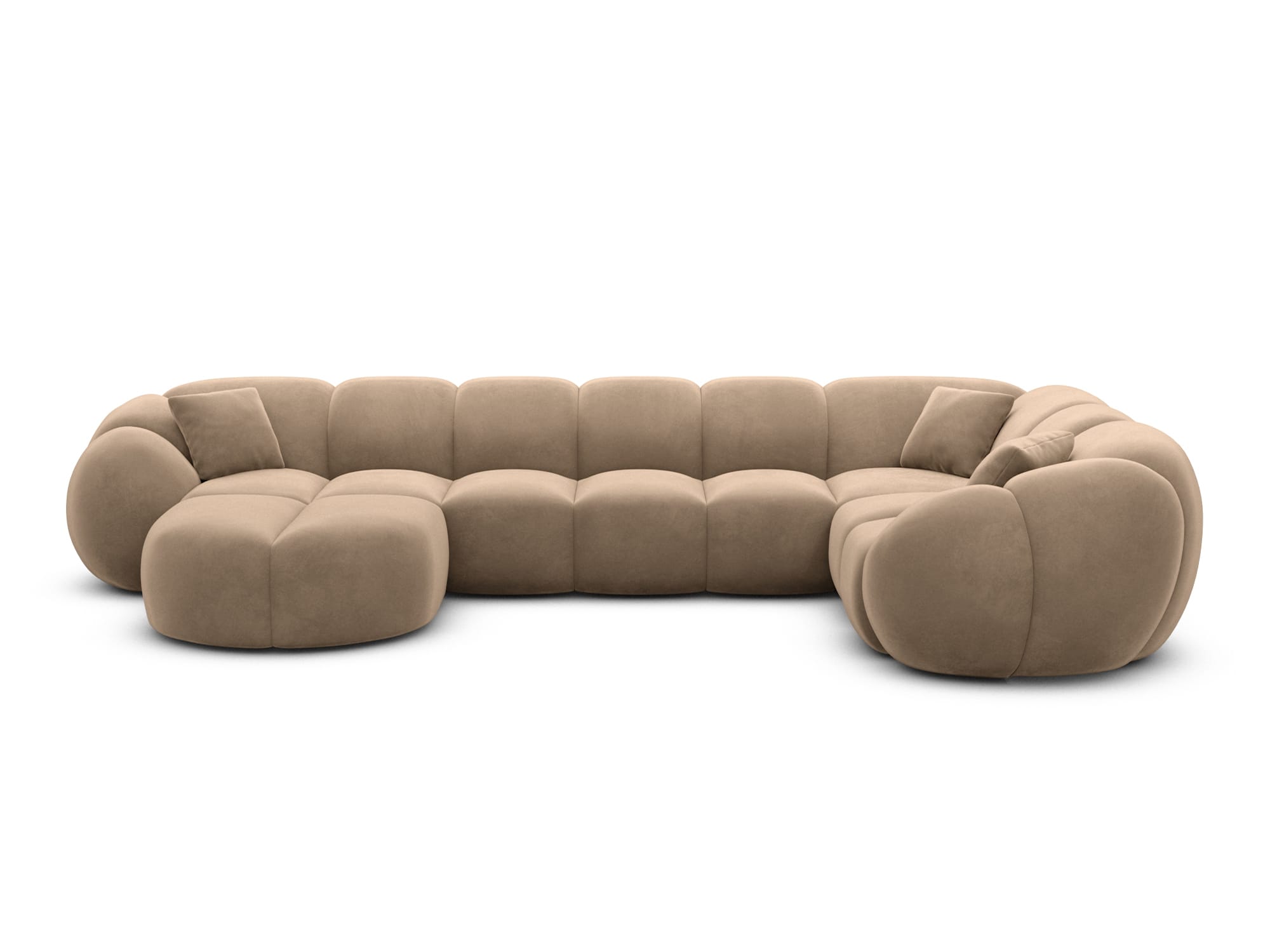 Polster Wohnlandschaft Valderosa XL U-Form Braun