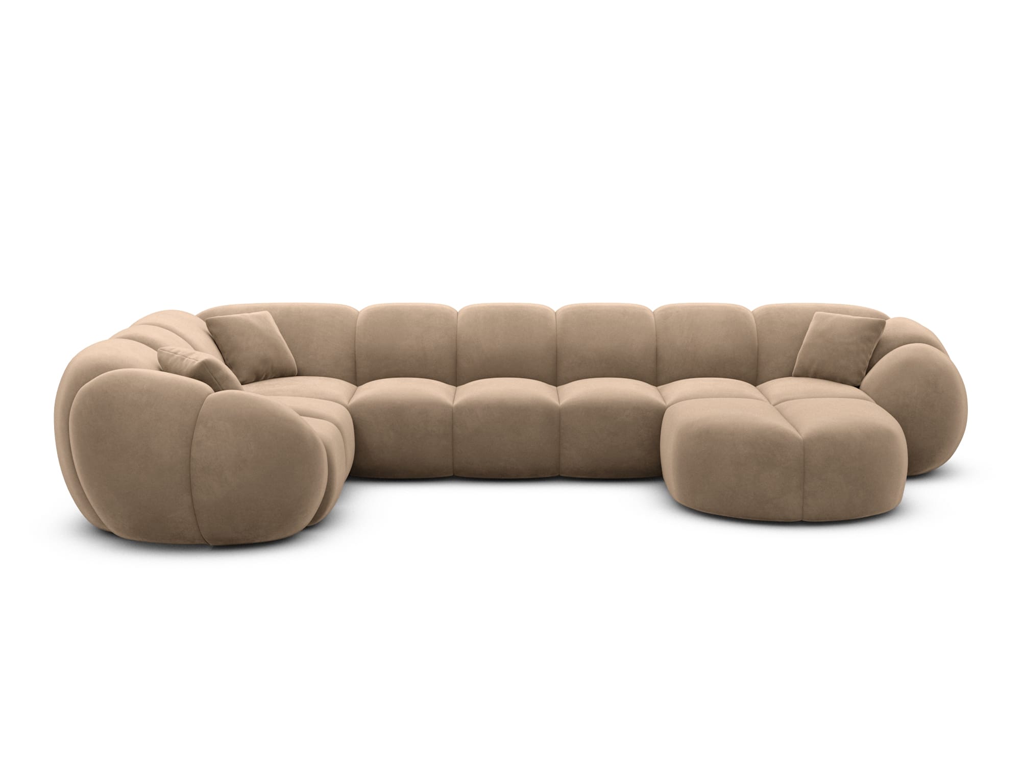 Polster Wohnlandschaft Valderosa XL U-Form Braun