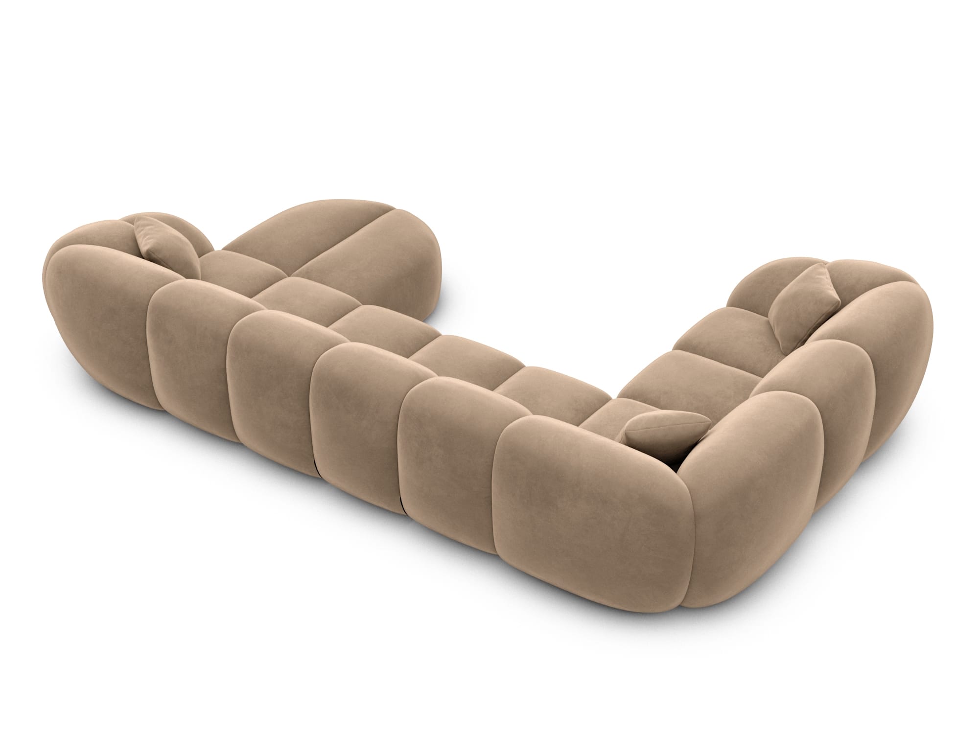 Polster Wohnlandschaft Valderosa XL U-Form Braun