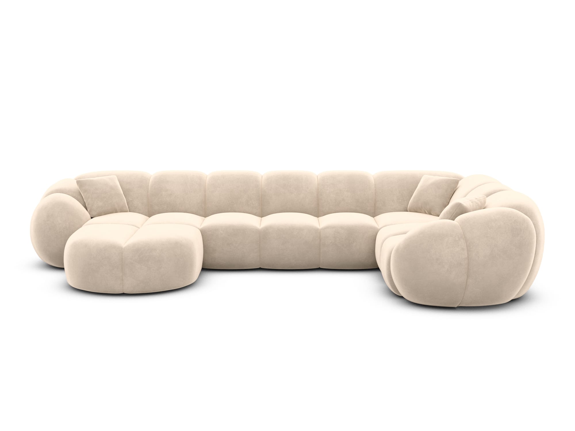 Polster Wohnlandschaft Valderosa XL U-Form Creme