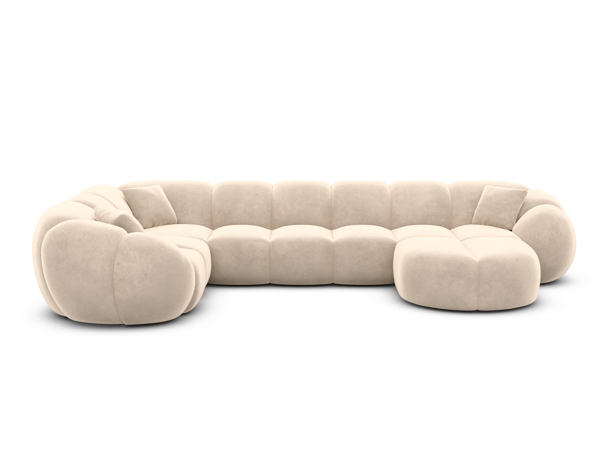 Polster Wohnlandschaft Valderosa XL U-Form Creme