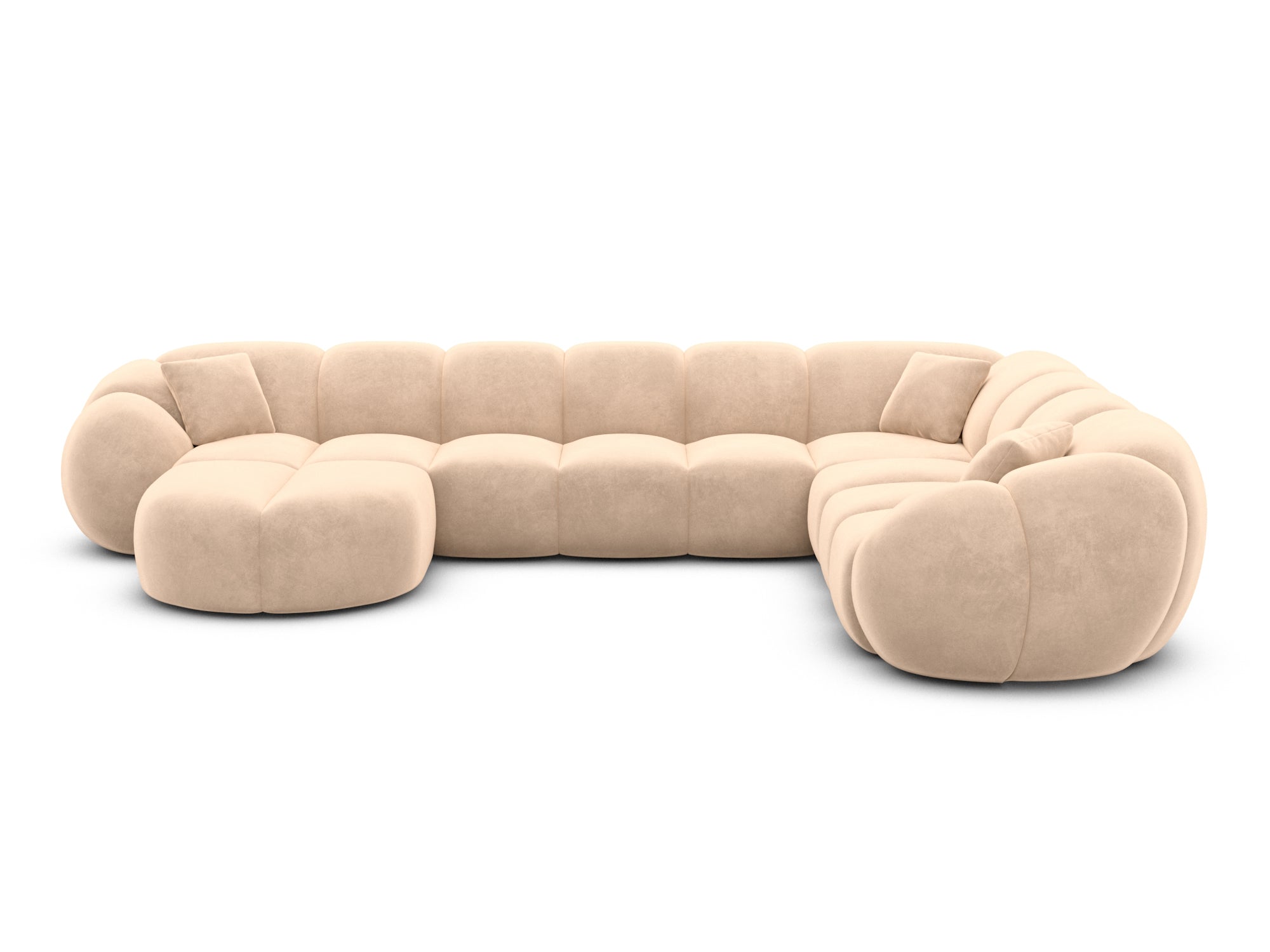 Polster Wohnlandschaft Valderosa XXL U-Form Beige