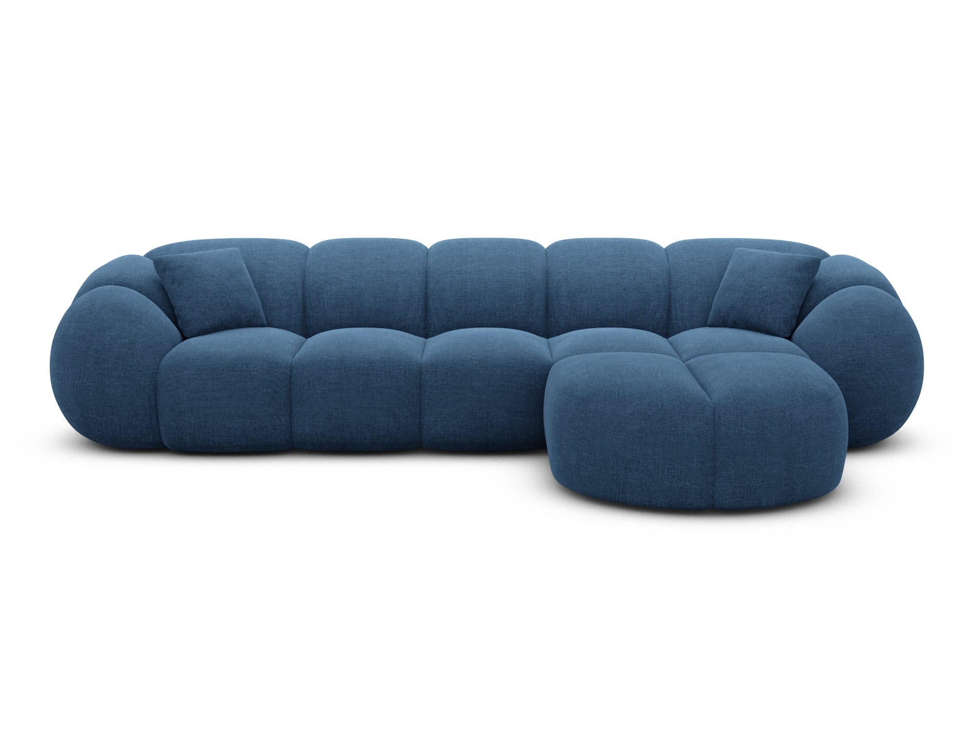 Stoff Ecksofa Valderosa L-Form Dunkelblau