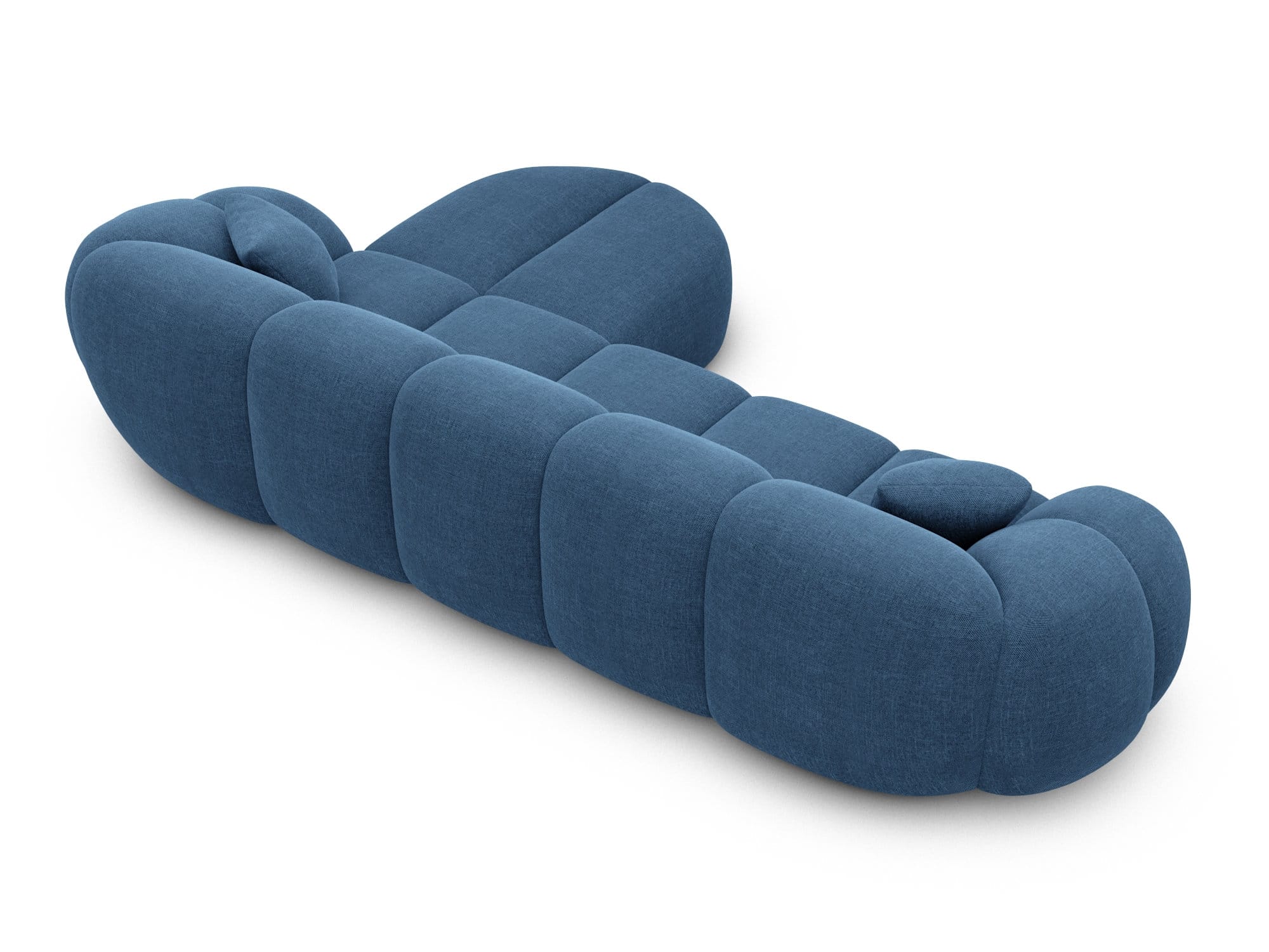 Stoff Ecksofa Valderosa L-Form Dunkelblau