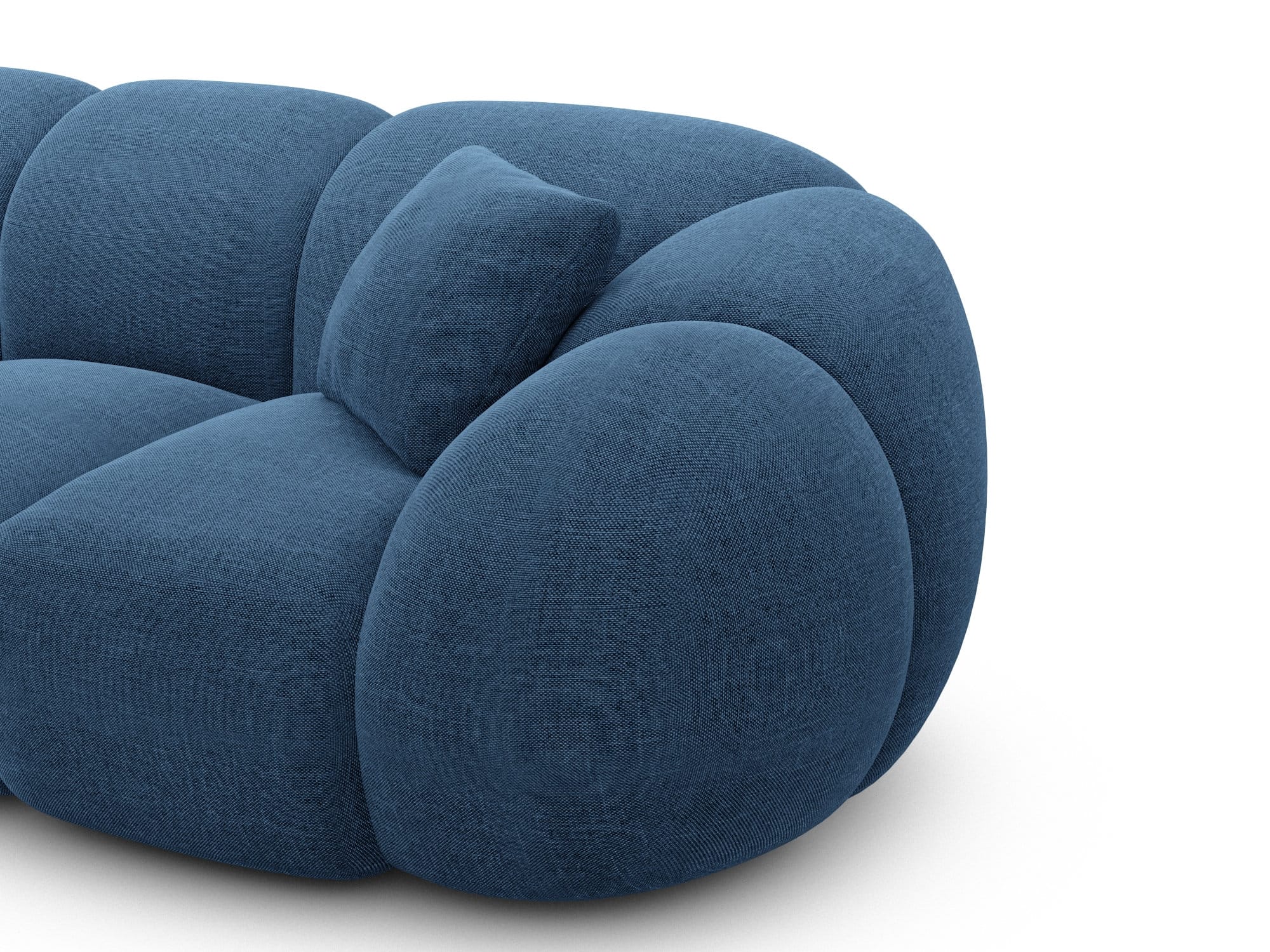 Stoff Ecksofa Valderosa L-Form Dunkelblau