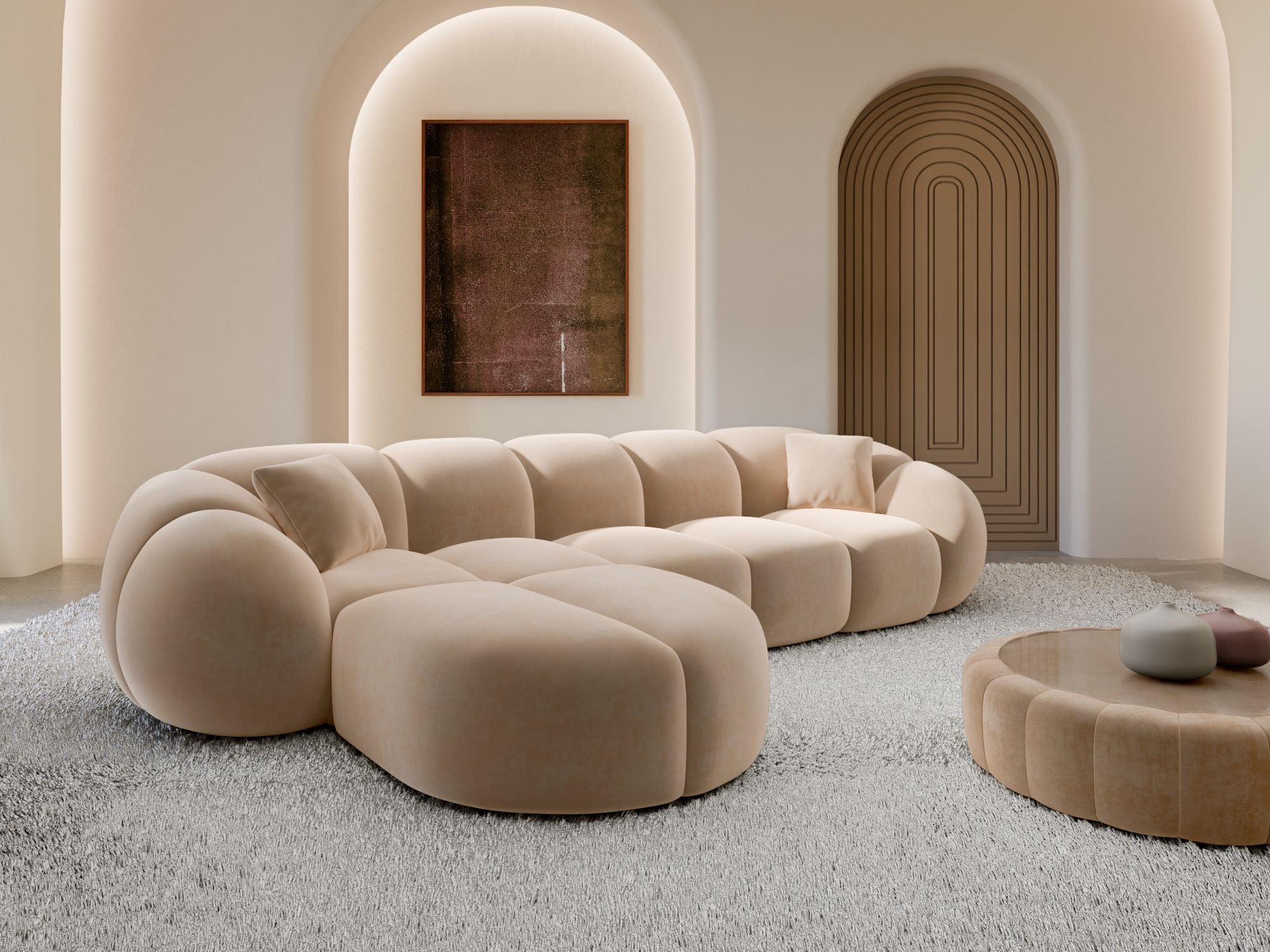 Polster Ecksofa Valderosa L Form kurz