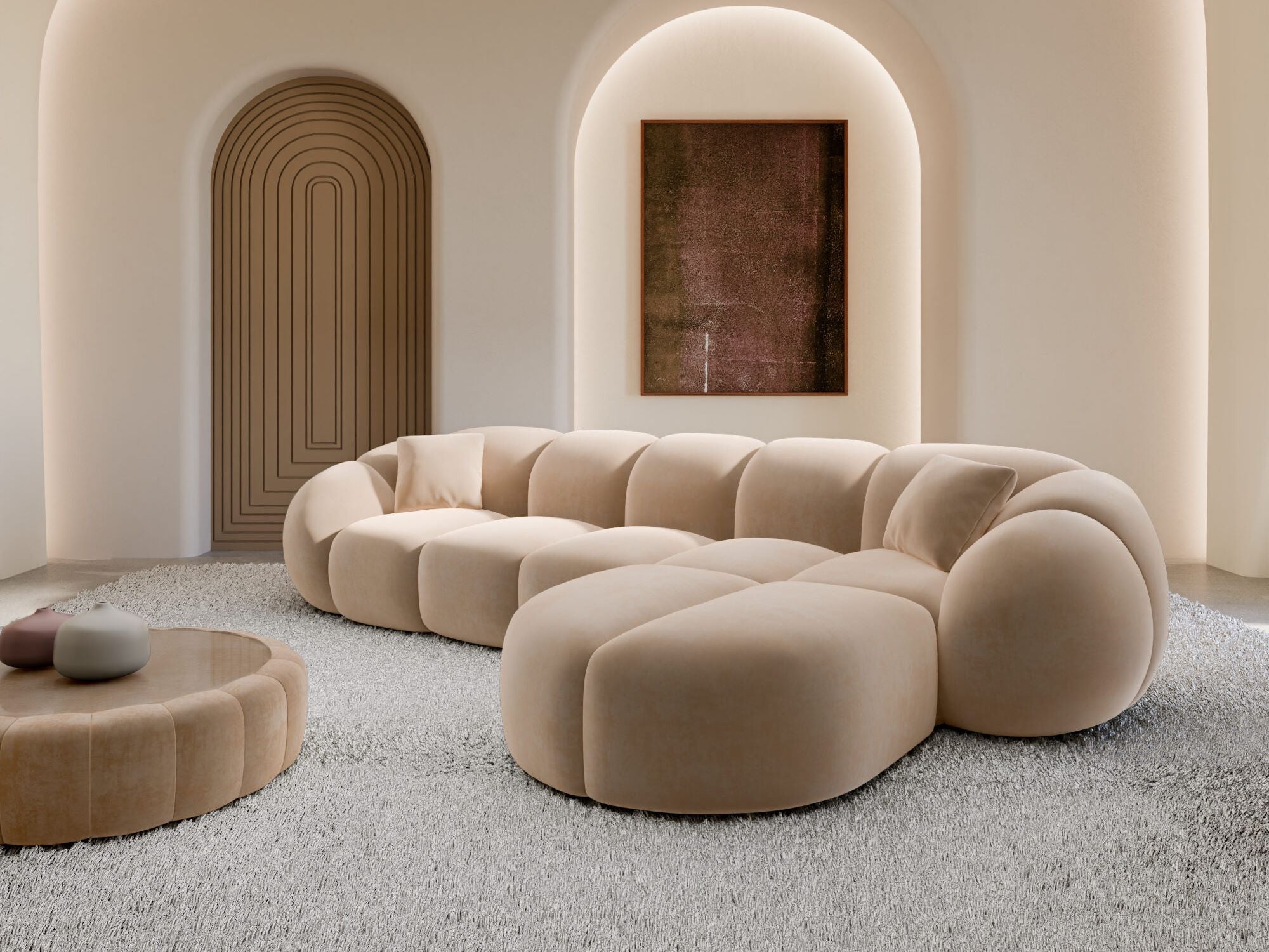 Polster Ecksofa Valderosa L Form kurz