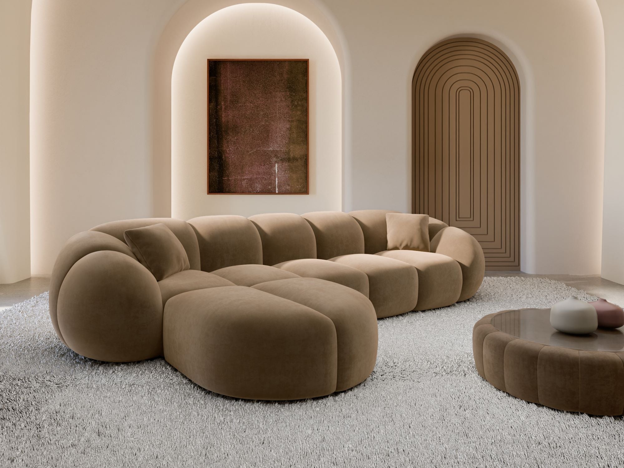 Polster Ecksofa Valderosa L Form kurz