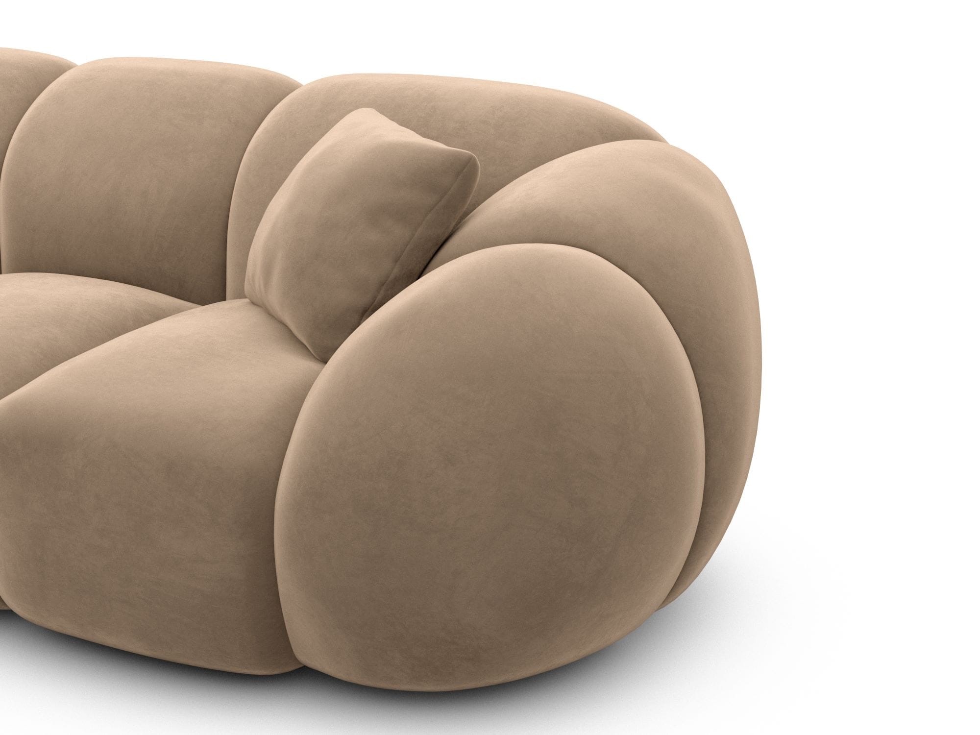 Polster Ecksofa Valderosa L Form kurz Braun