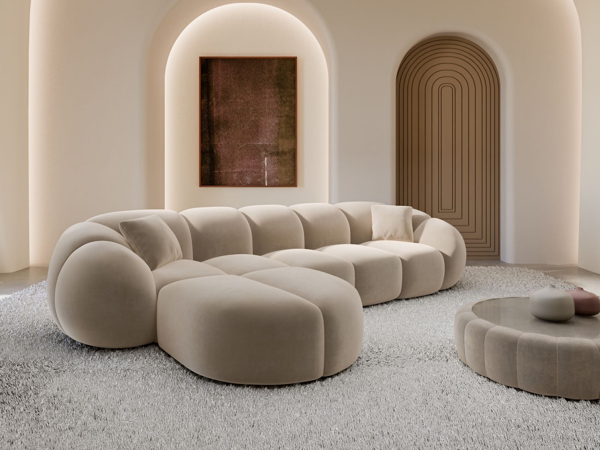 Polster Ecksofa Valderosa L Form kurz